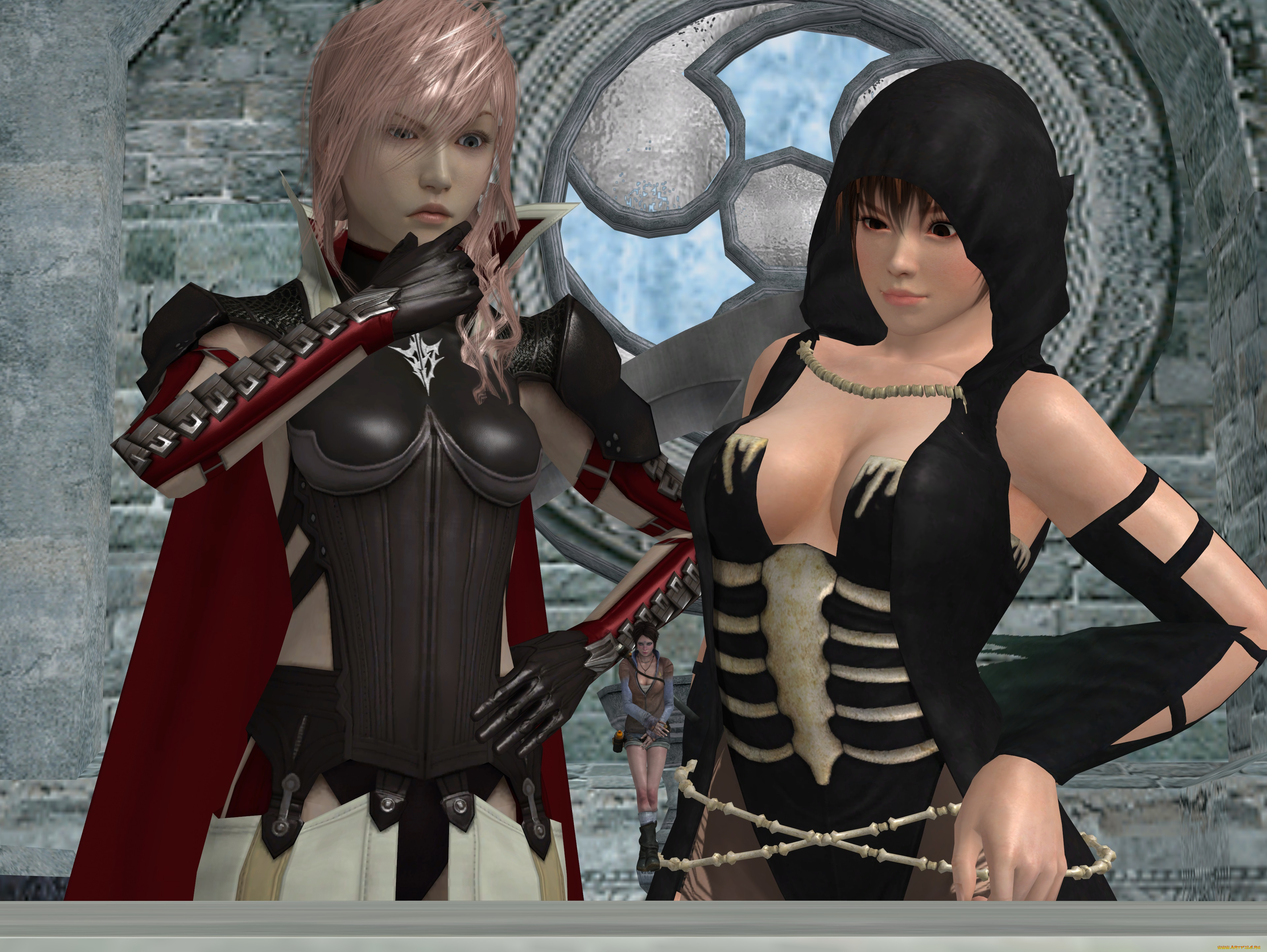 видео, игры, dead, or, alive, 5, взгляд, девушки, фон