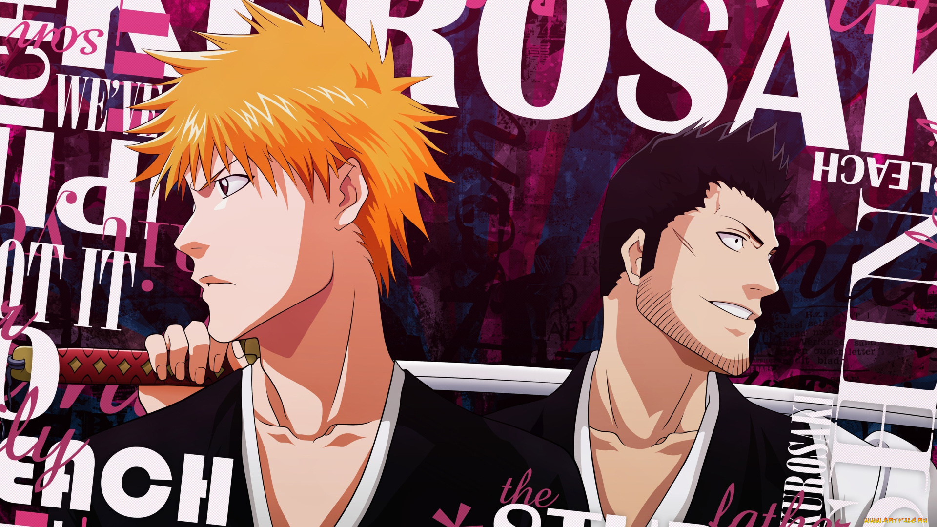 аниме, bleach, kurosaki, isshin, by, aladdin, ichigo