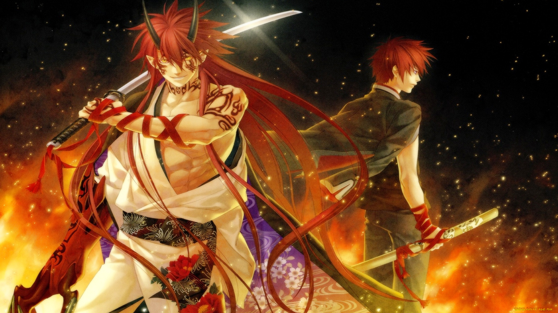 аниме, hiiro, no, kakera, парни