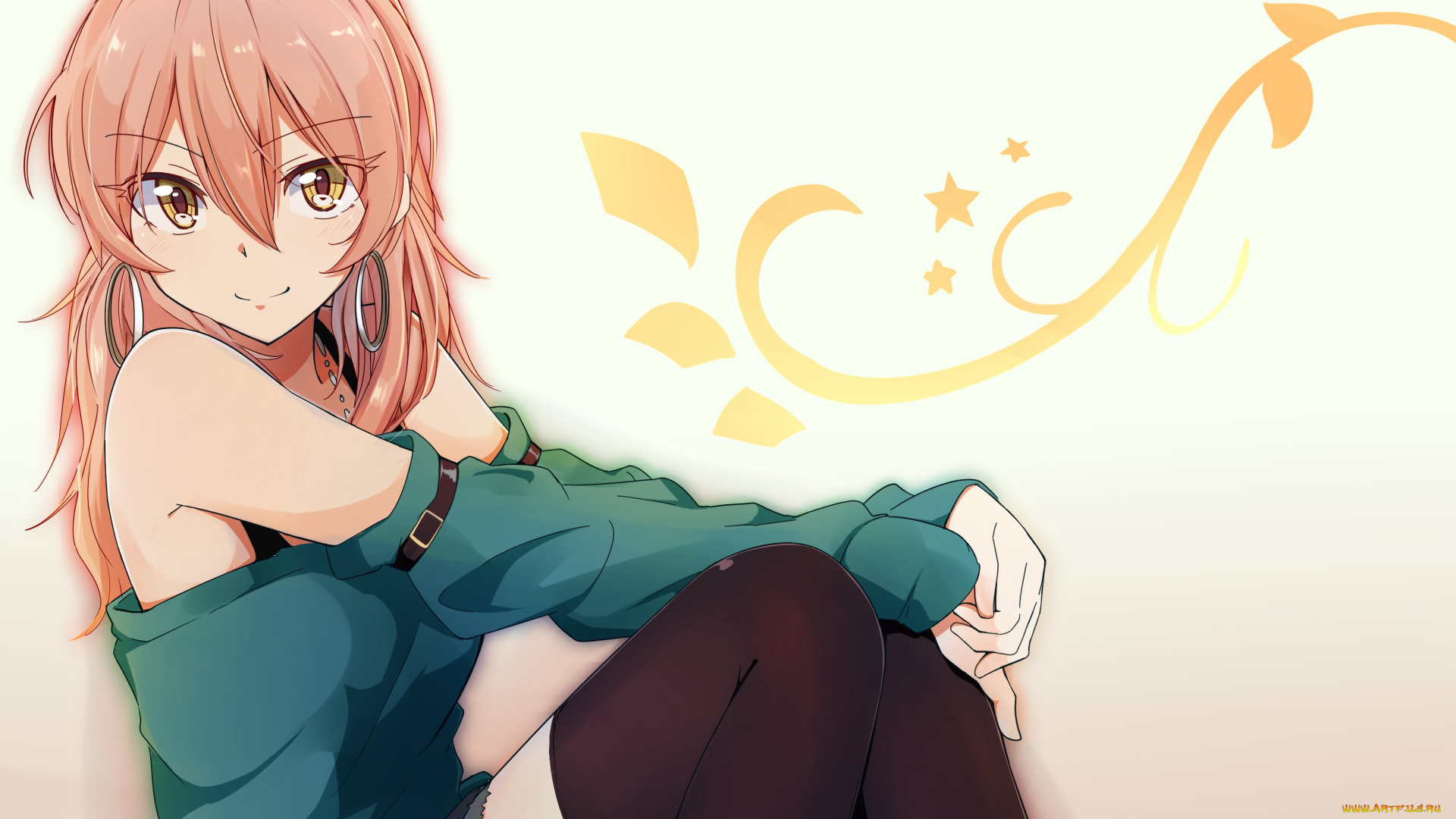 аниме, idolm@ster, девушка, взгляд, фон