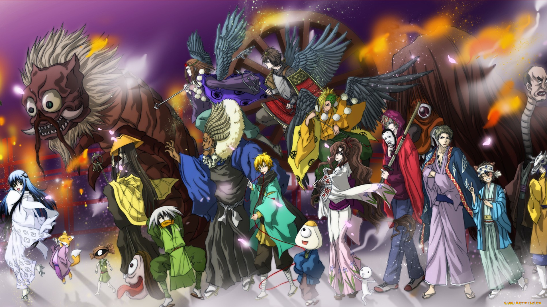 аниме, nurarihyon, no, mago, nurarihyon, no, mago