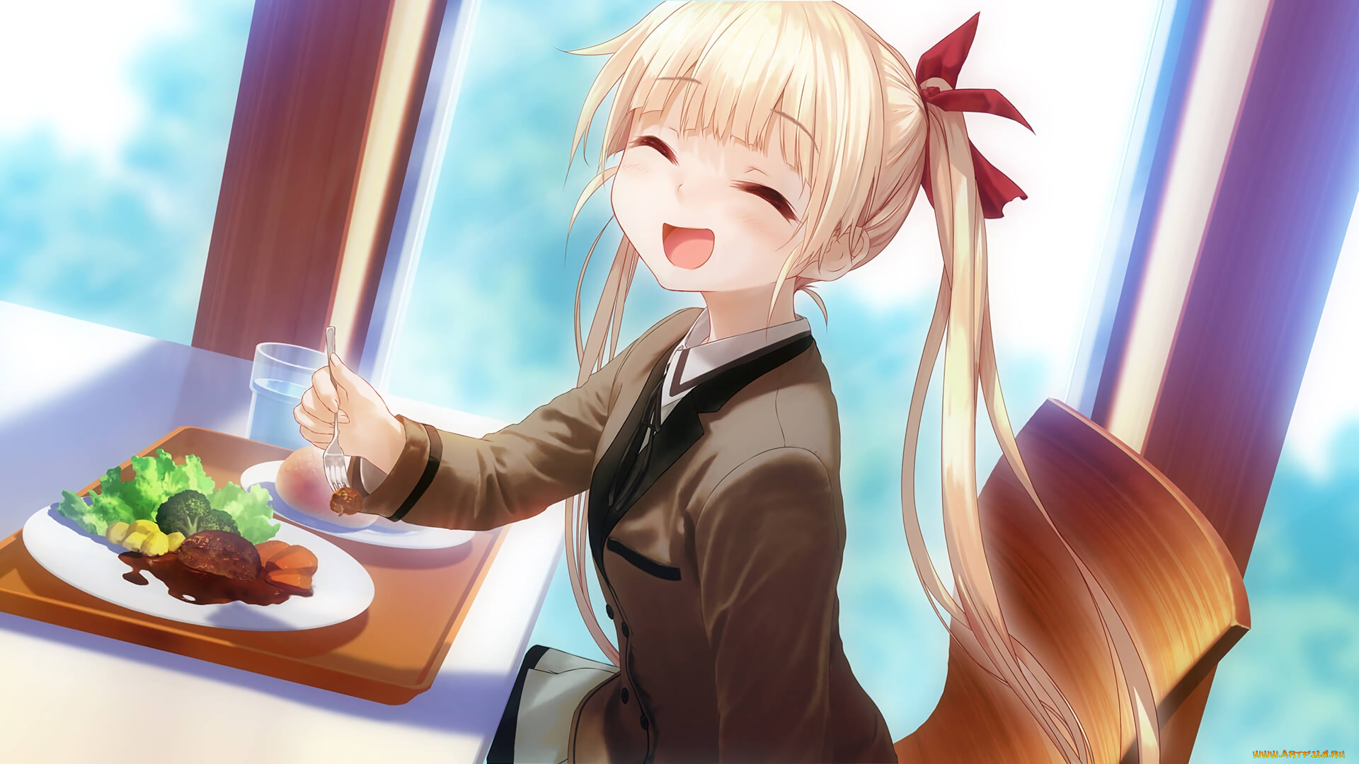 аниме, re, , zero, kara, hajimeru, isekai, seikatsu, девушка, взгляд, фон