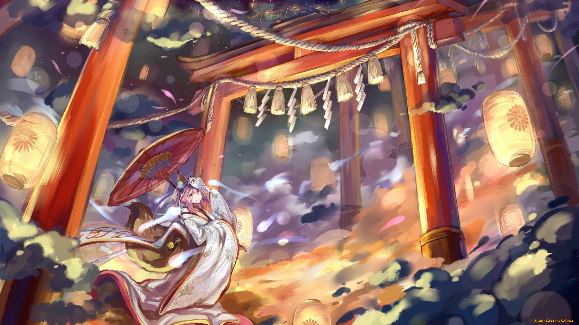 аниме, touhou, девочка