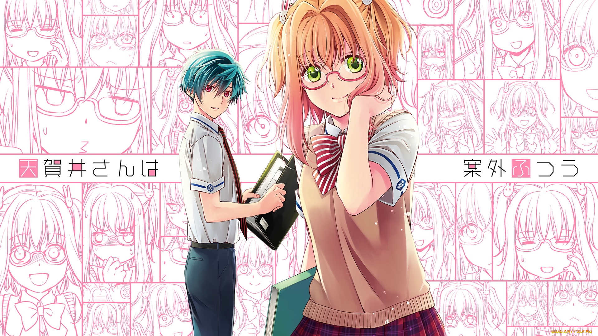 аниме, unknown, , другое, девушка, взгляд, фон