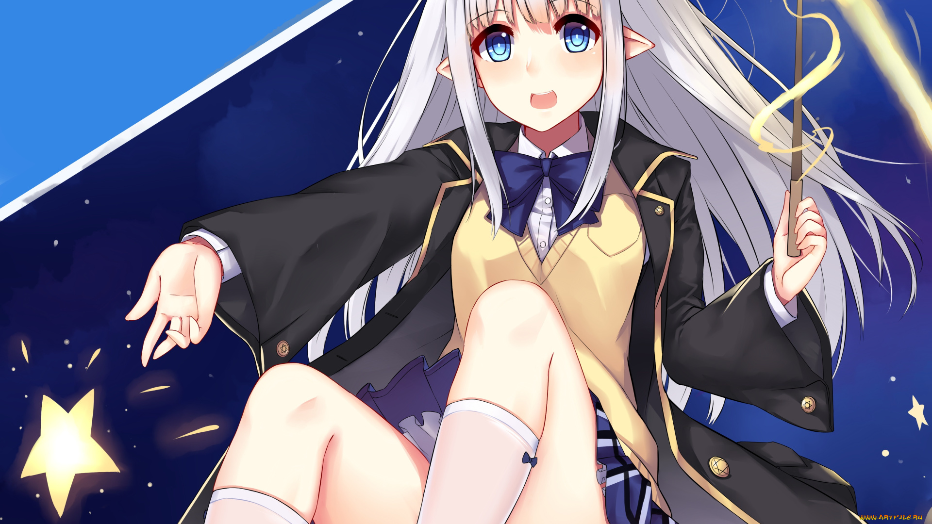 аниме, животные, , существа, магия, девушка