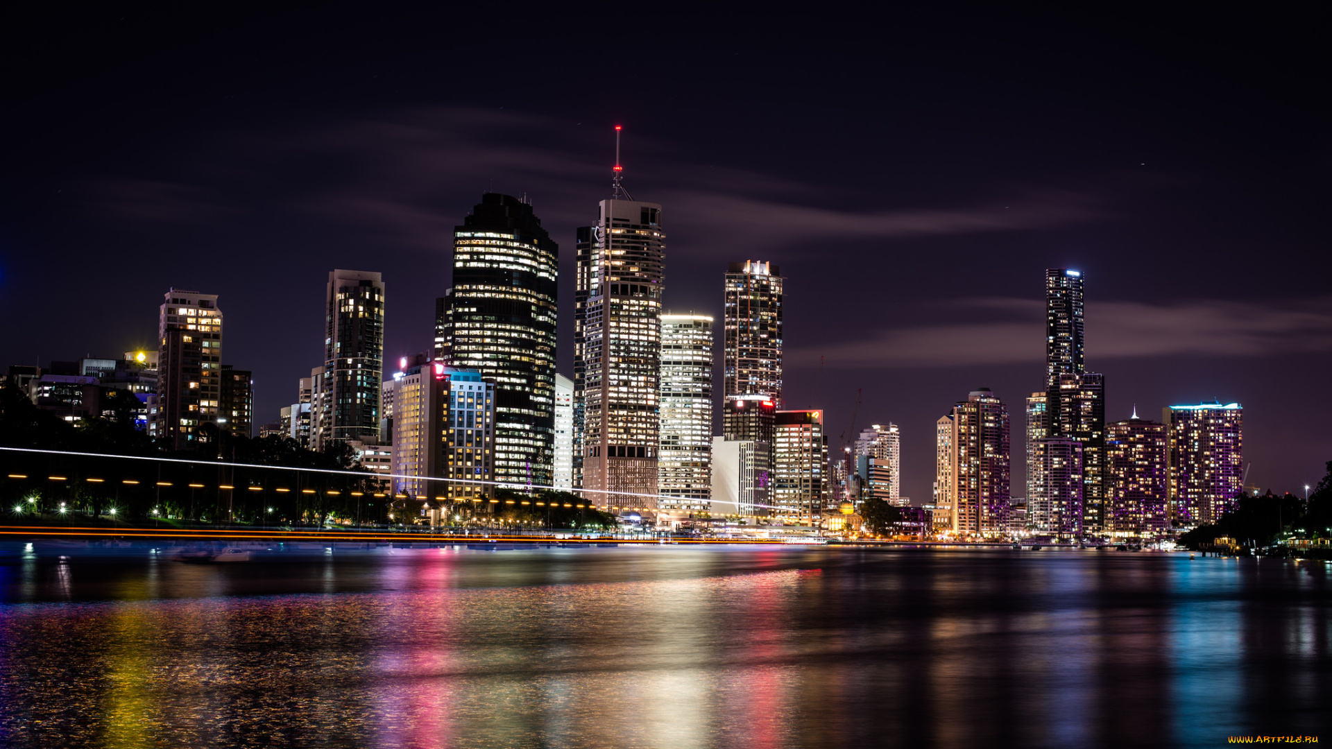 brisbane, city, города, брисбен, , австралия, деловой, центр