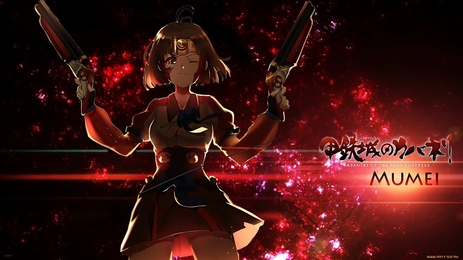 kabaneri, of, the, iron, fortress, аниме, koutetsujou, no, kabaneri, девушка, взгляд, фон, оружие