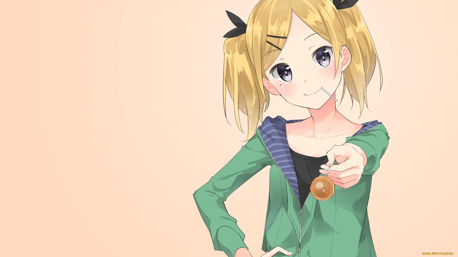 shimoneta, аниме, девушка, взгляд, фон