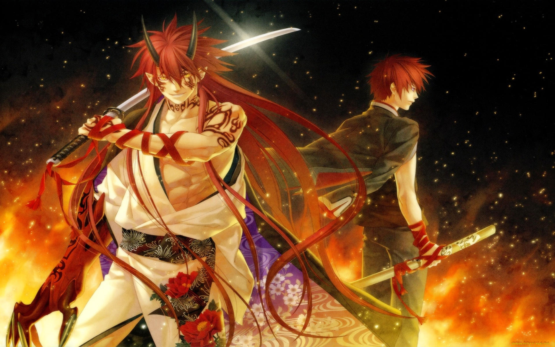 аниме, hiiro, no, kakera, парни