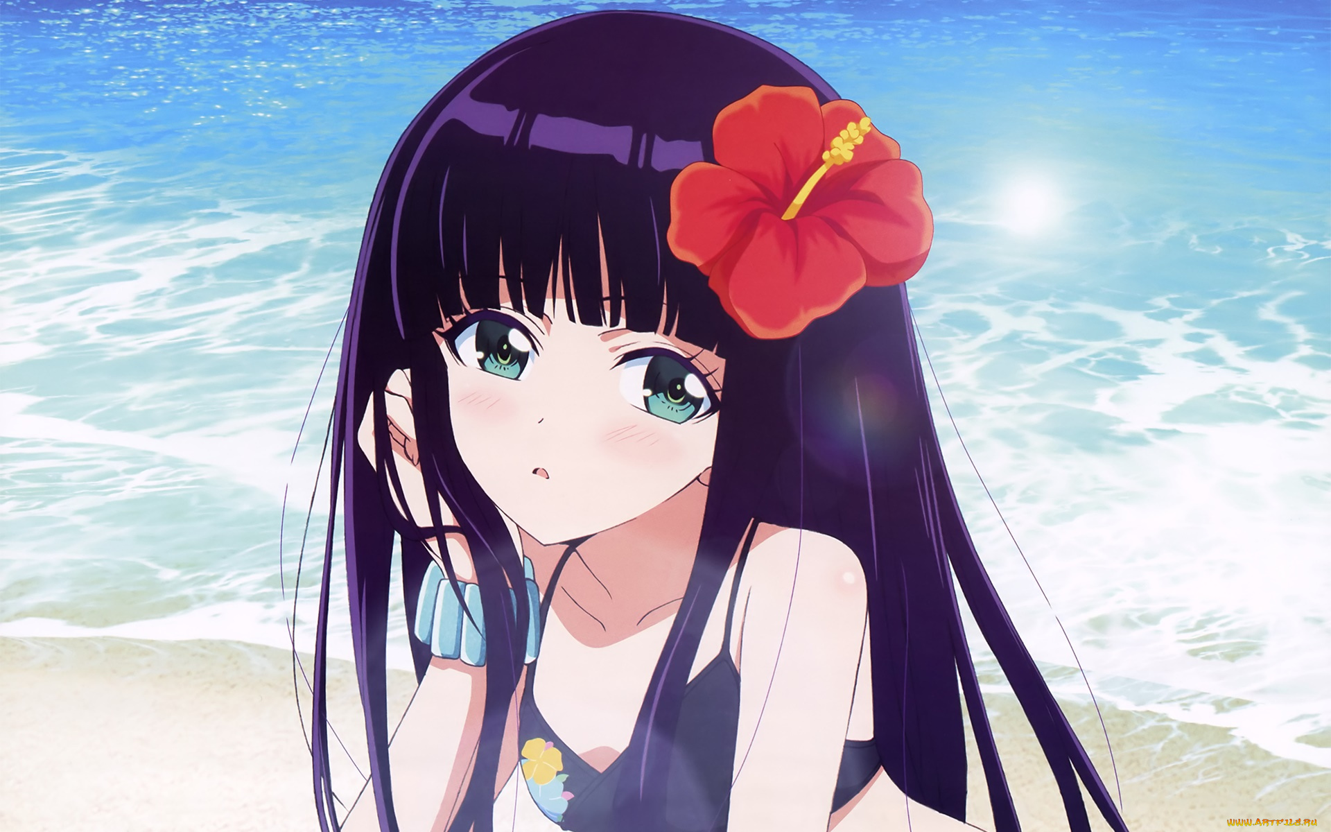 sousei, no, onmyouji, аниме, девушка, взгляд, фон