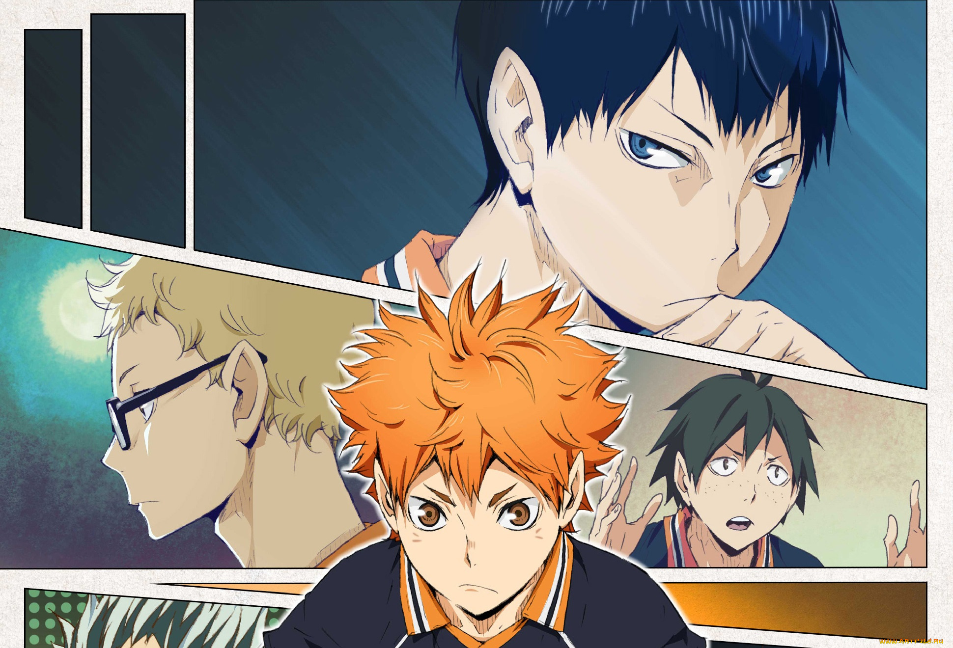 аниме, haikyuu, парни