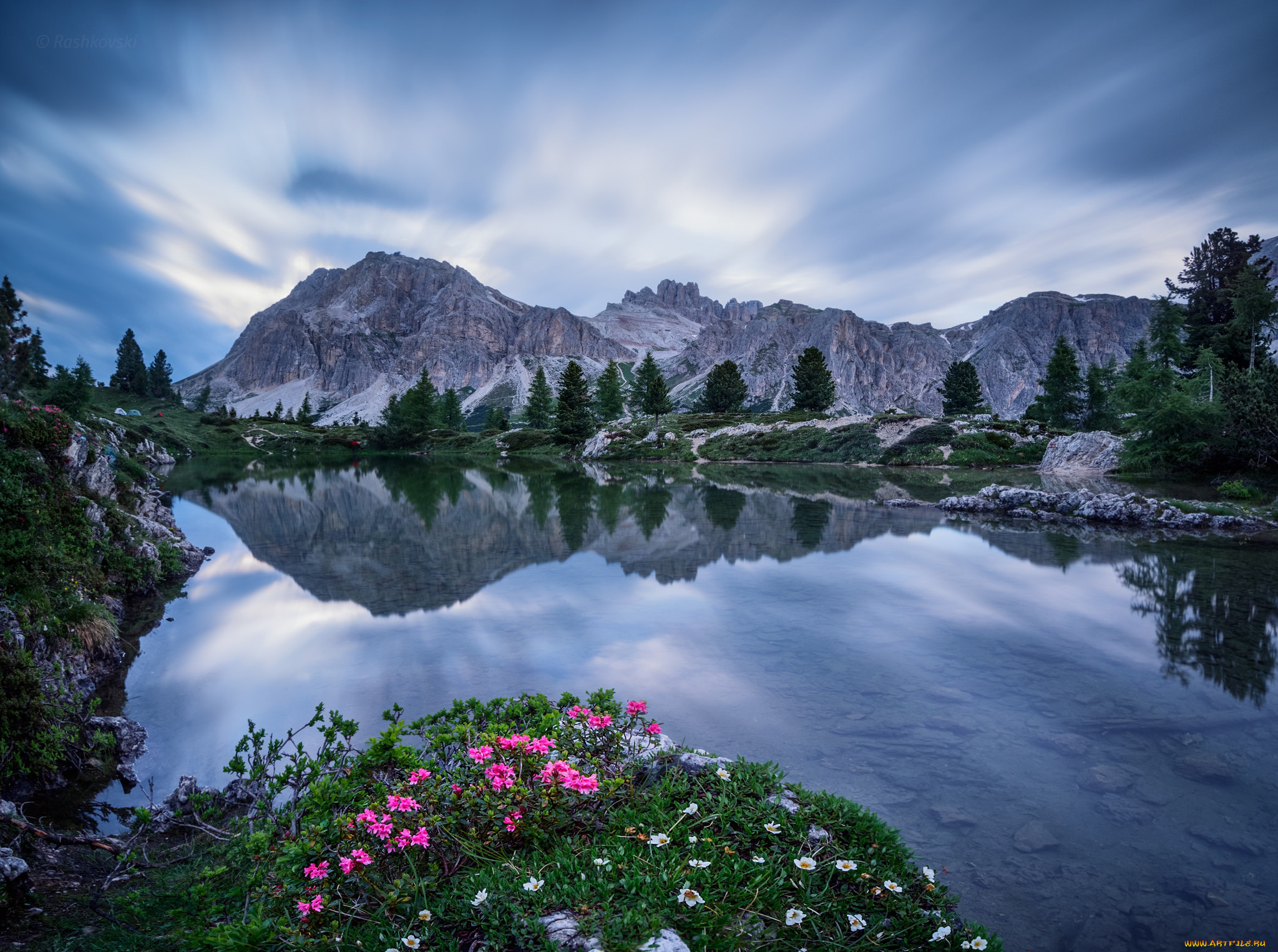 природа, реки, озера, горы, озеро, цветы