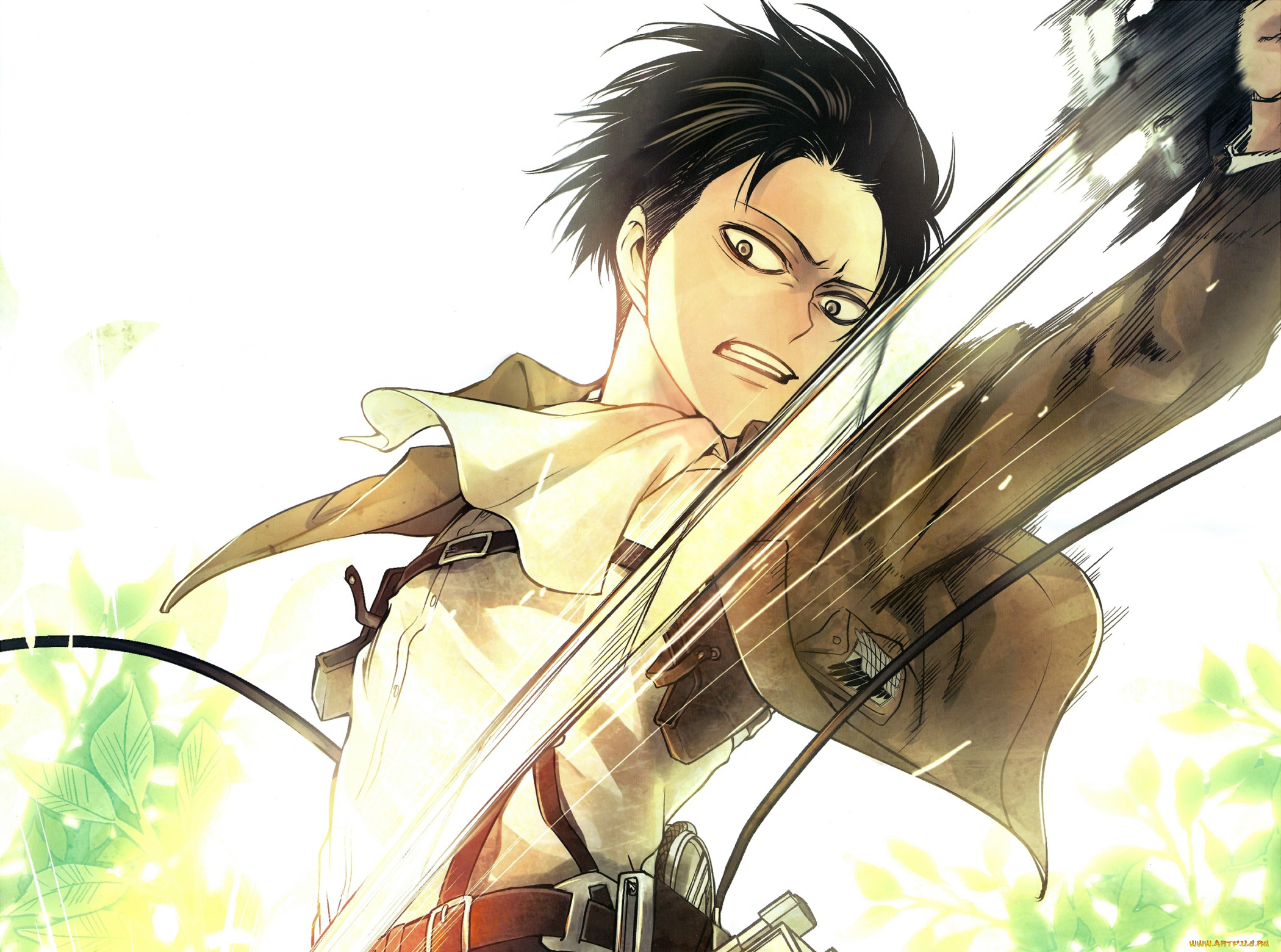 аниме, shingeki, no, kyojin, леви