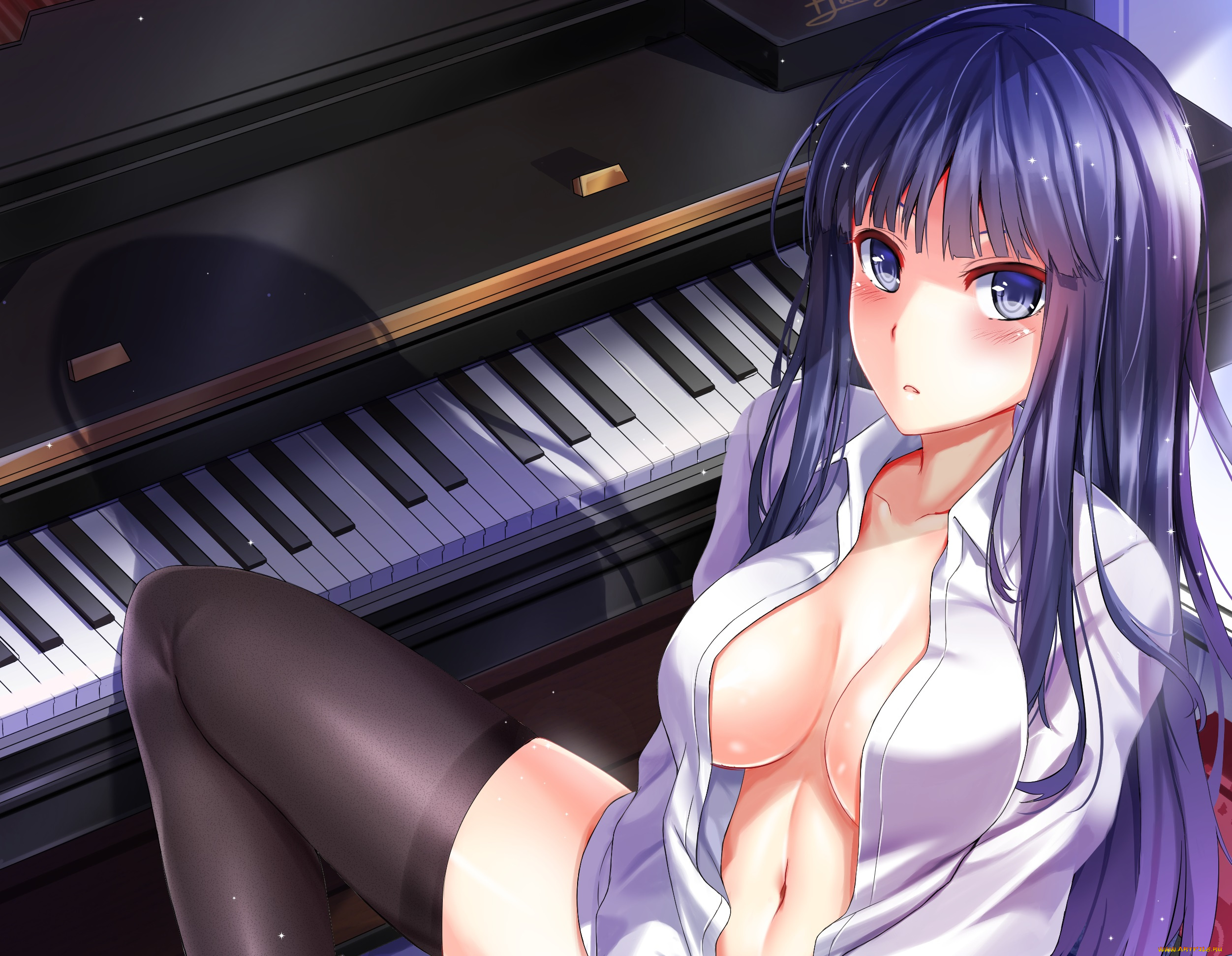 аниме, white, album, девушка, white, album