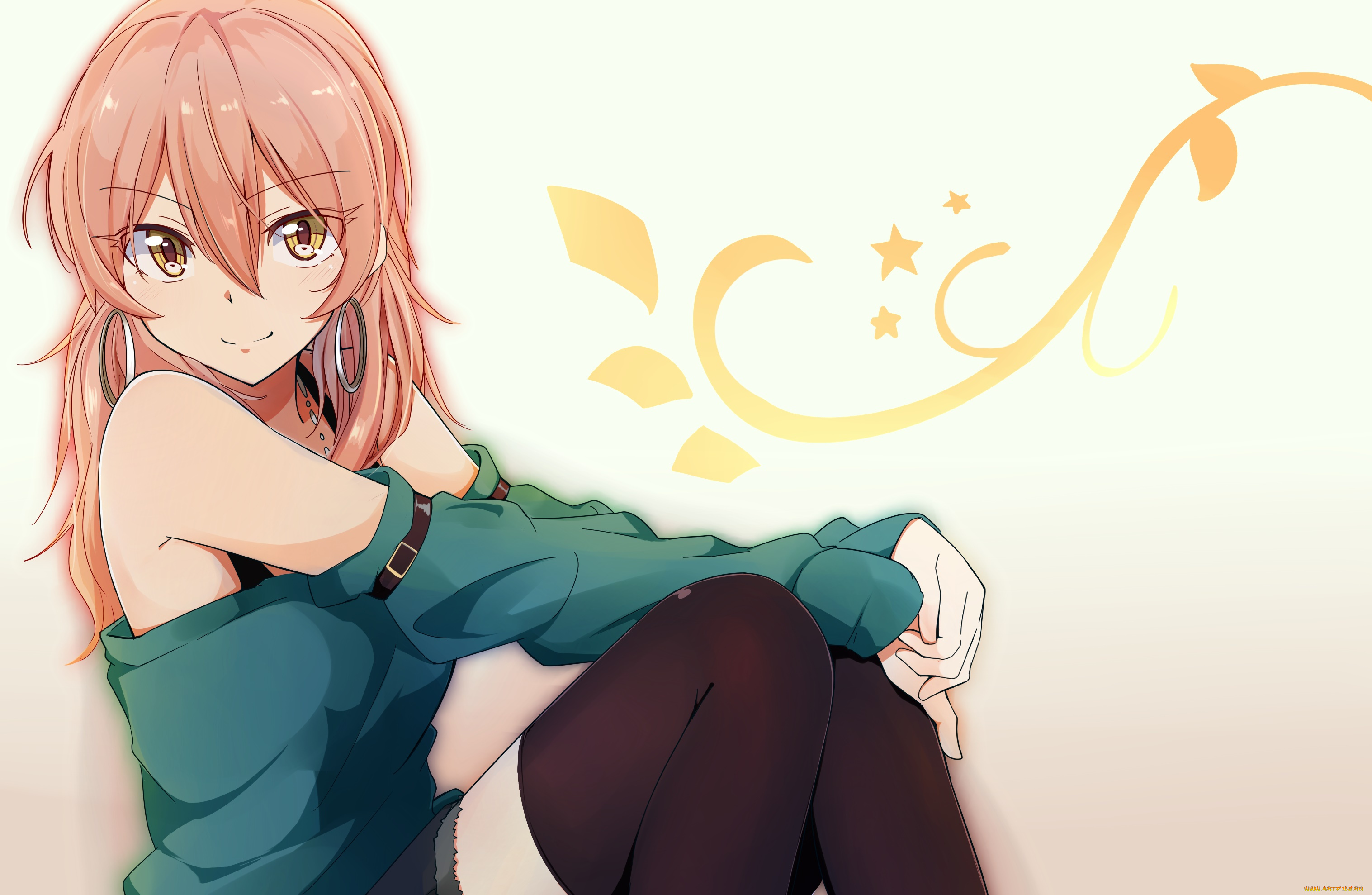 аниме, idolm@ster, девушка, взгляд, фон