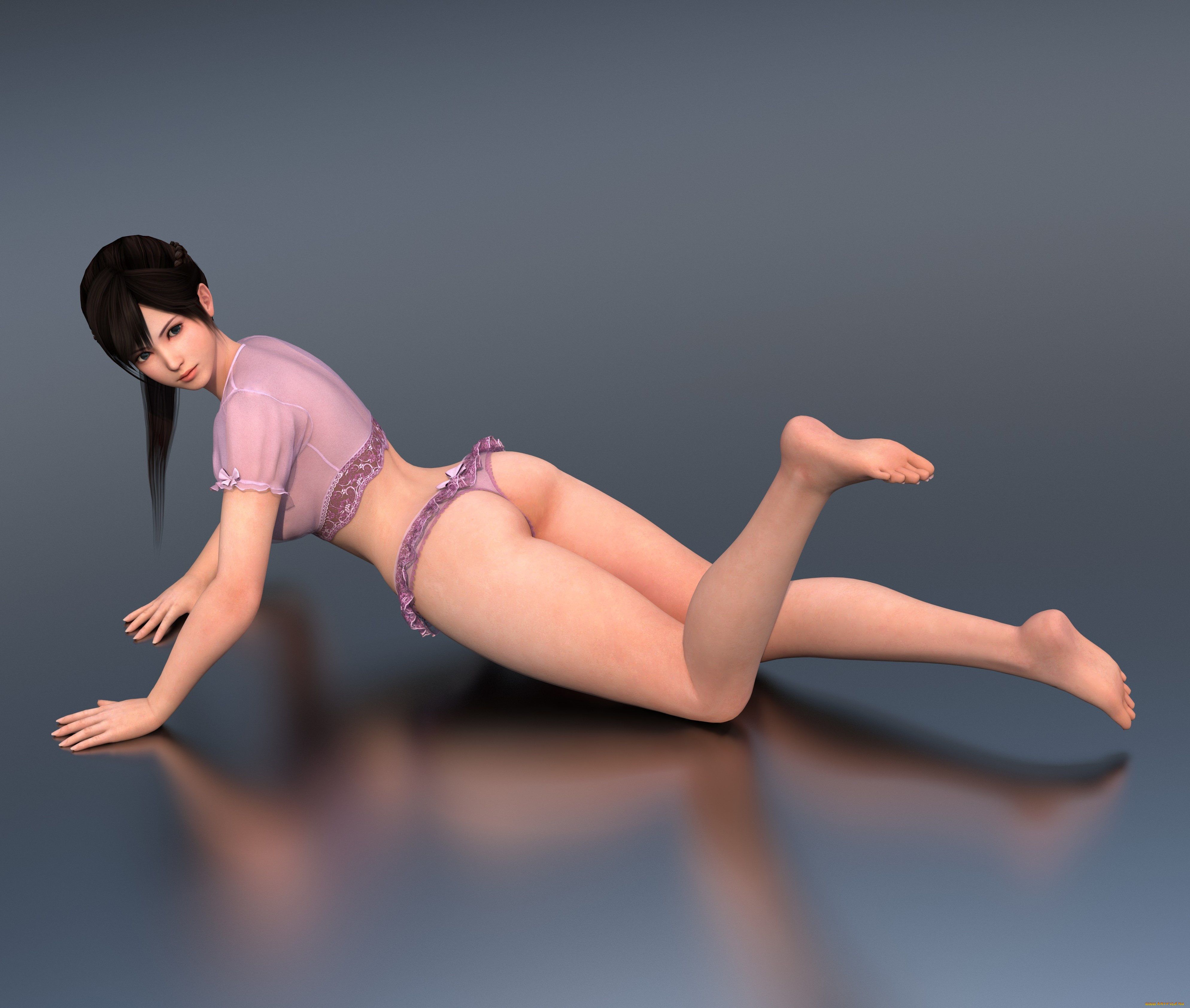 3д, графика, аниме, , anime, фон, взгляд, девушка