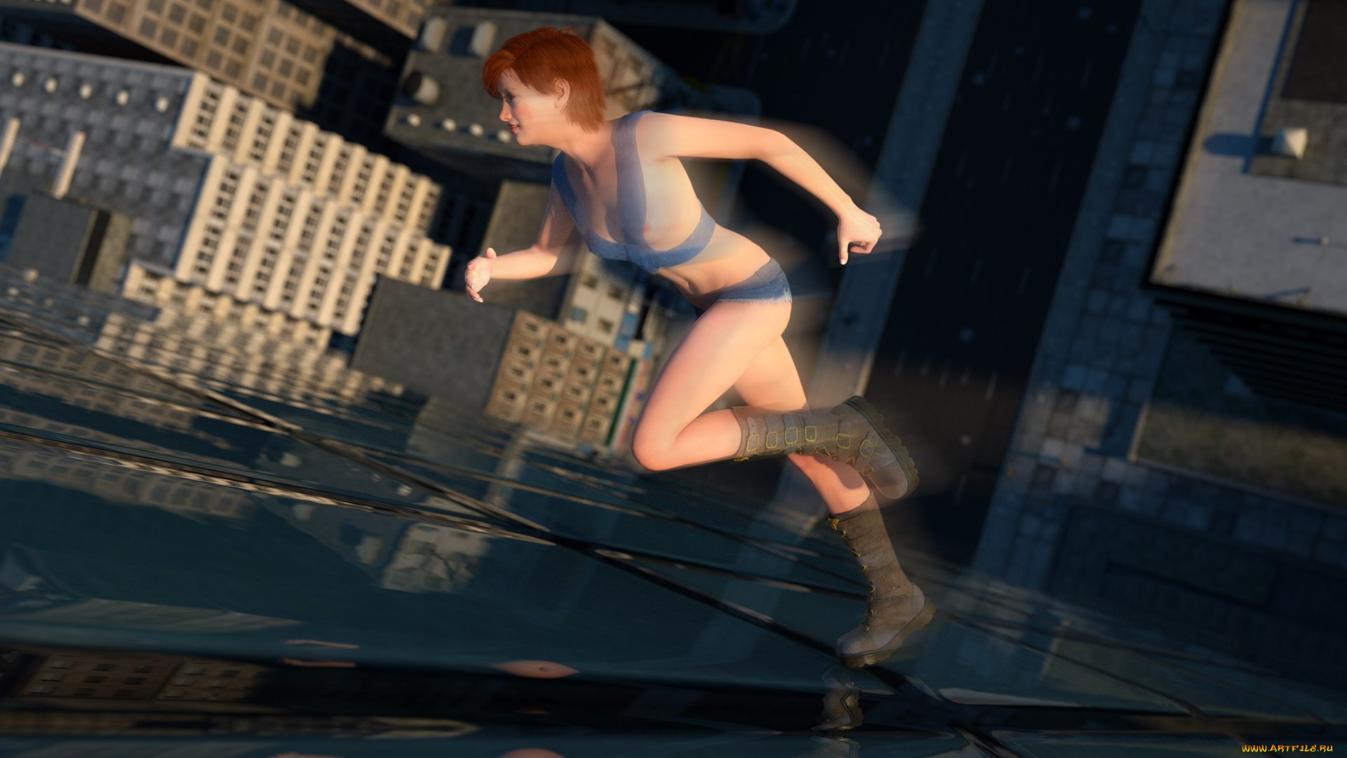 3д, графика, фантазия, , fantasy, девушка, фон, взгляд