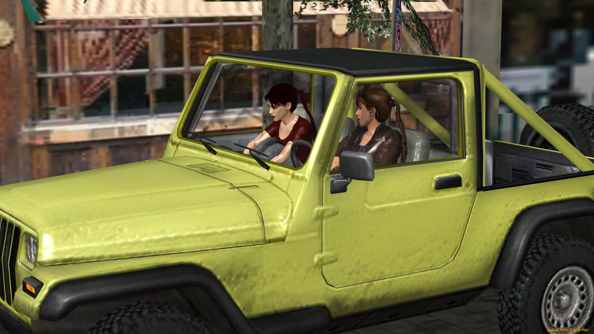 3д, графика, люди-авто, мото, , people-, car, , , moto, девушки, взгляд, фон