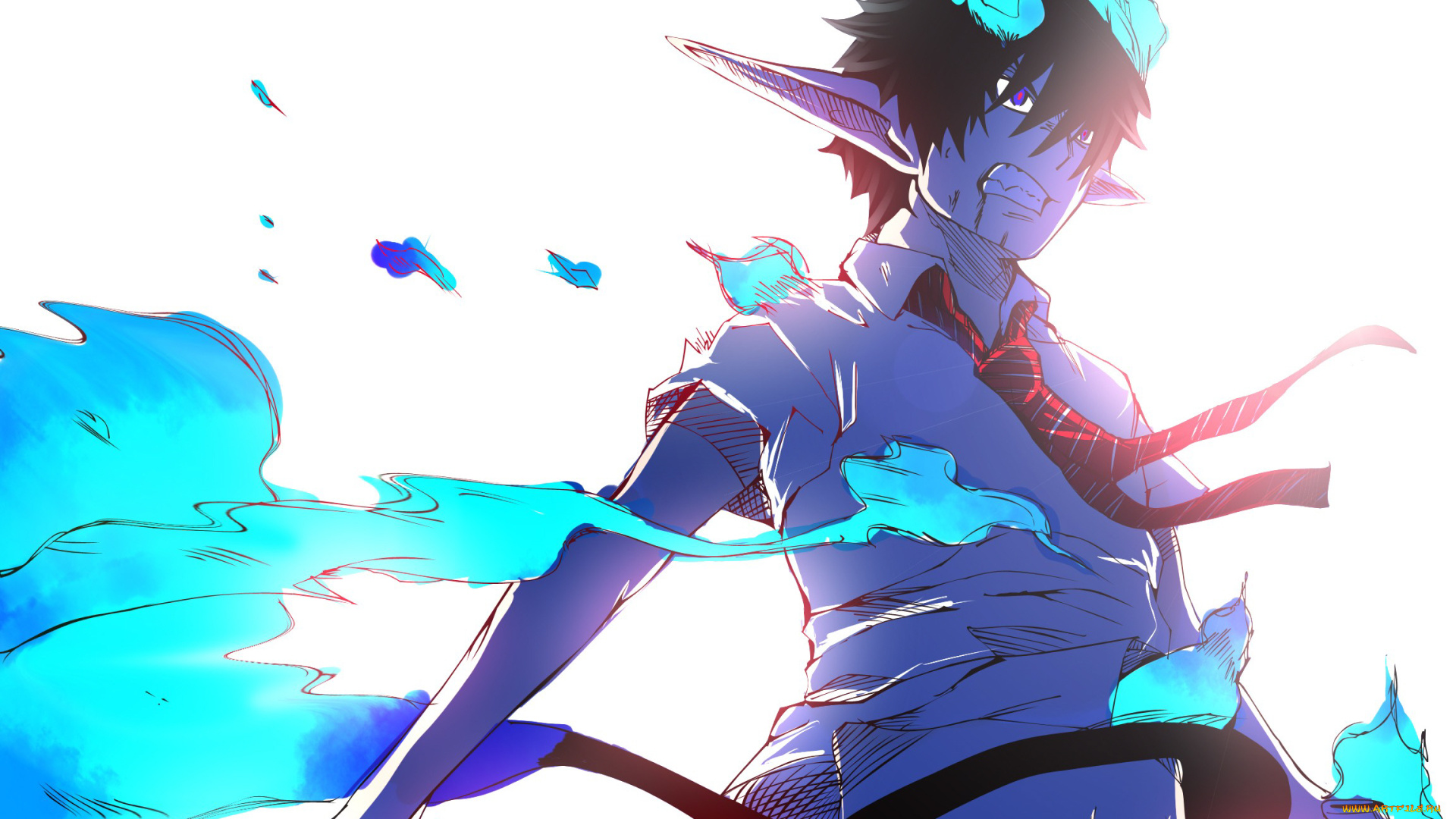 аниме, ao, no, exorcist, синий, экзорцист