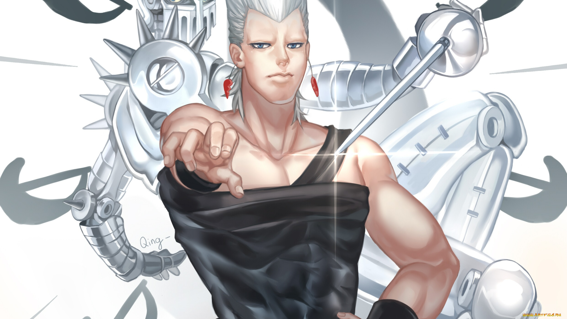 аниме, jojo`s, bizarre, adventure, парень