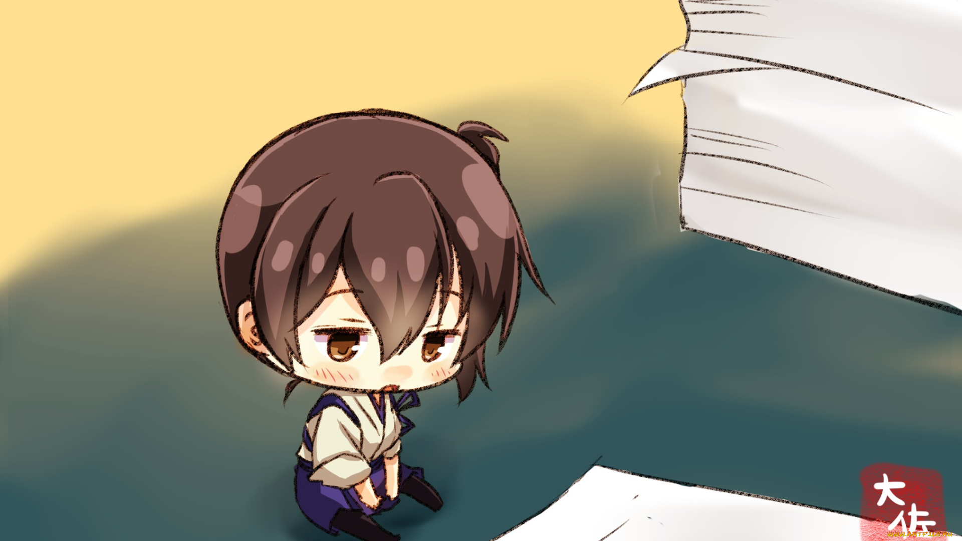 аниме, kantai, collection, kaga