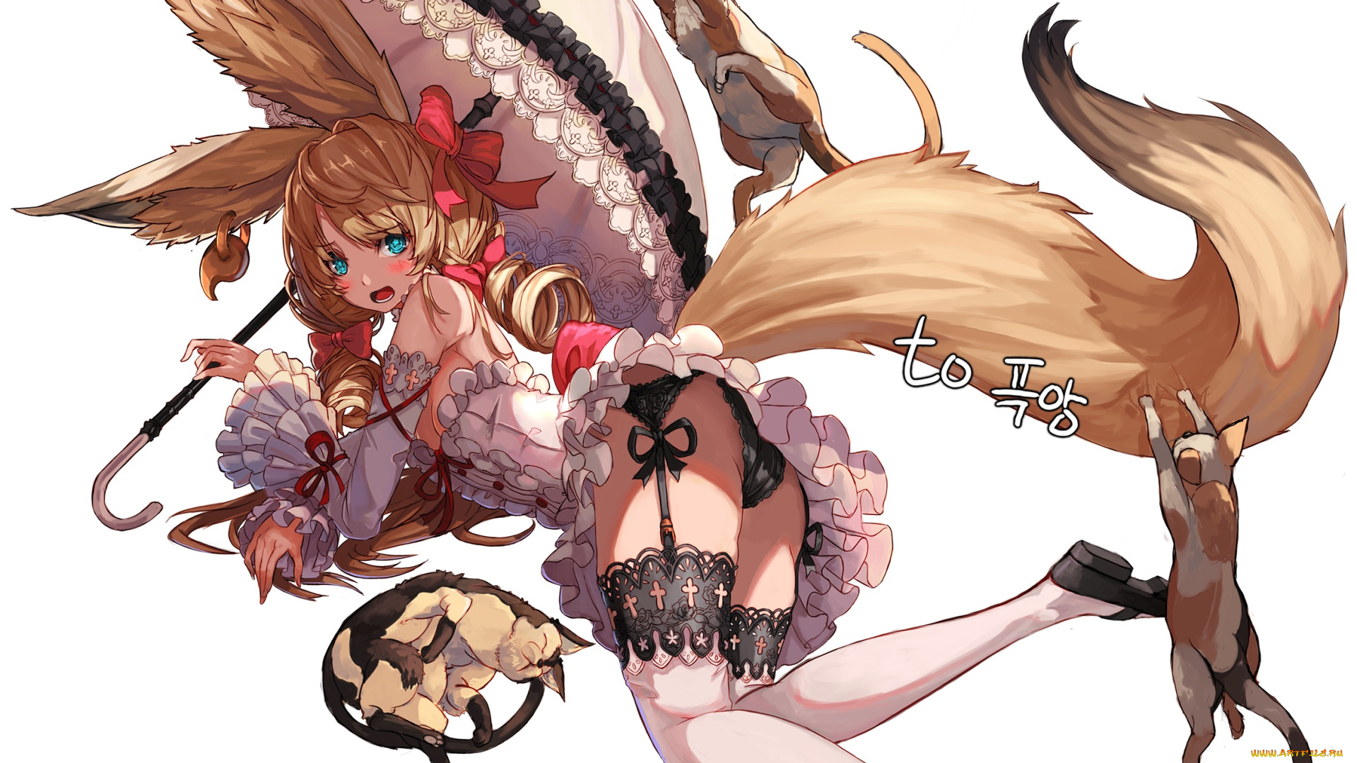 аниме, животные, , существа, qbspdl