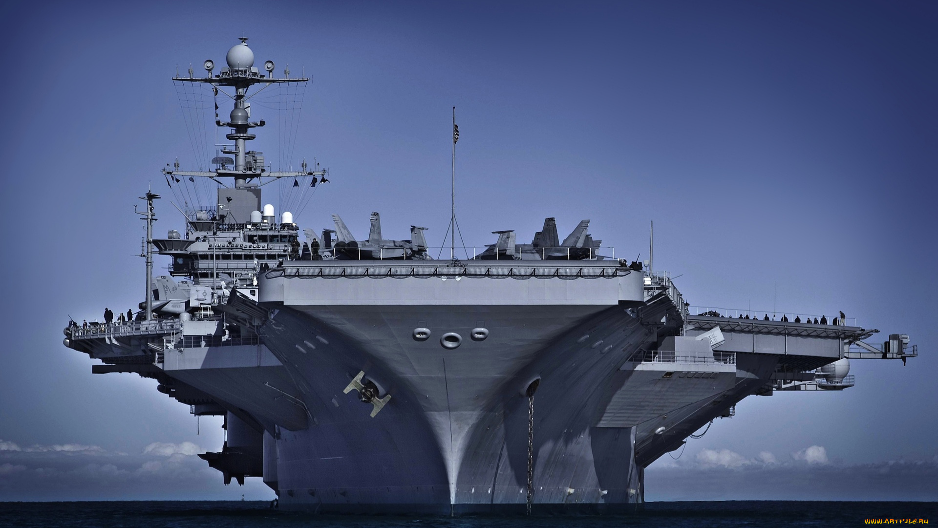корабли, авианосцы, , вертолётоносцы, авианосец, атомный, море