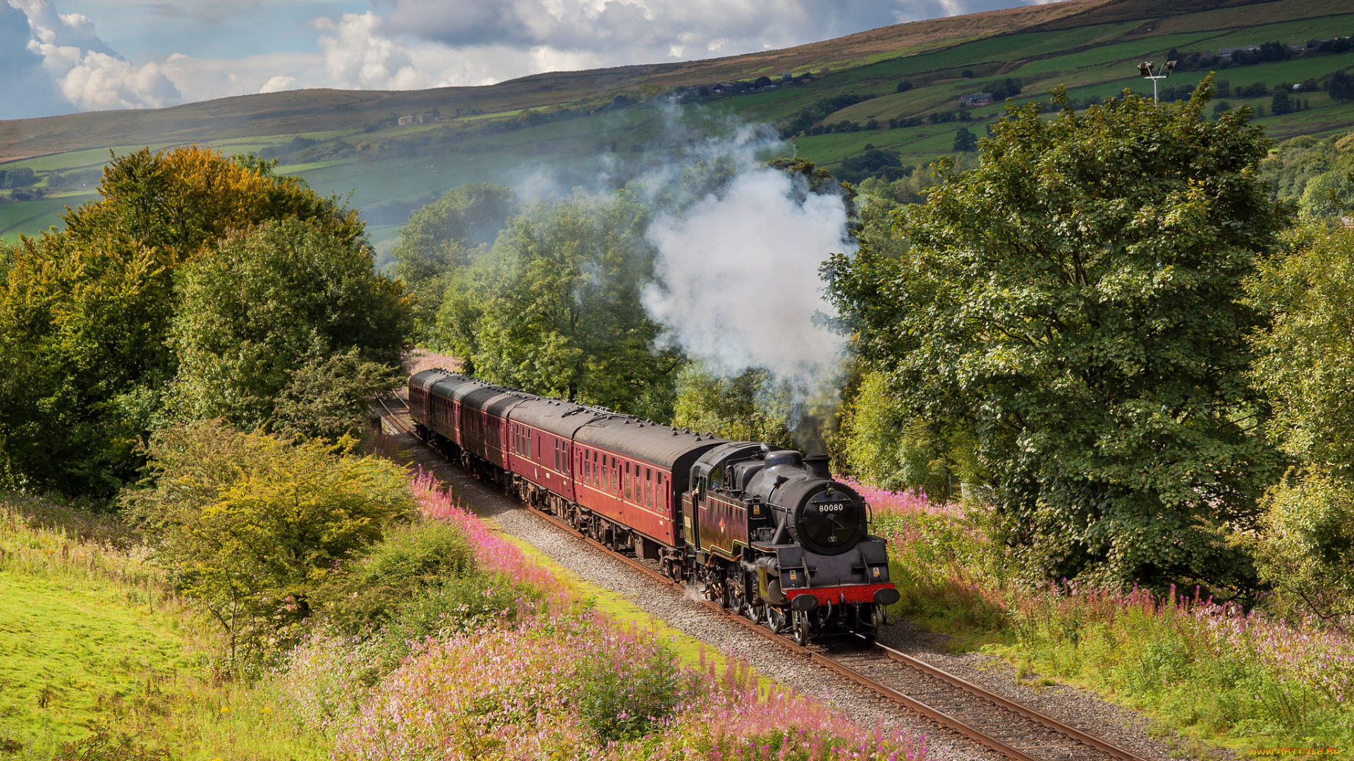 техника, паровозы, паровоз, рельсы