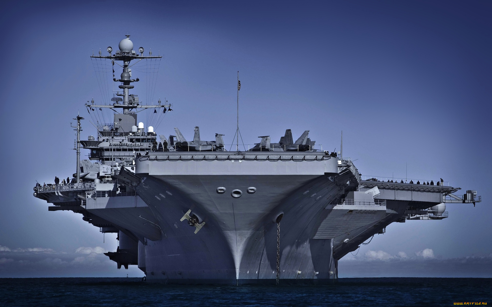 корабли, авианосцы, , вертолётоносцы, авианосец, атомный, море