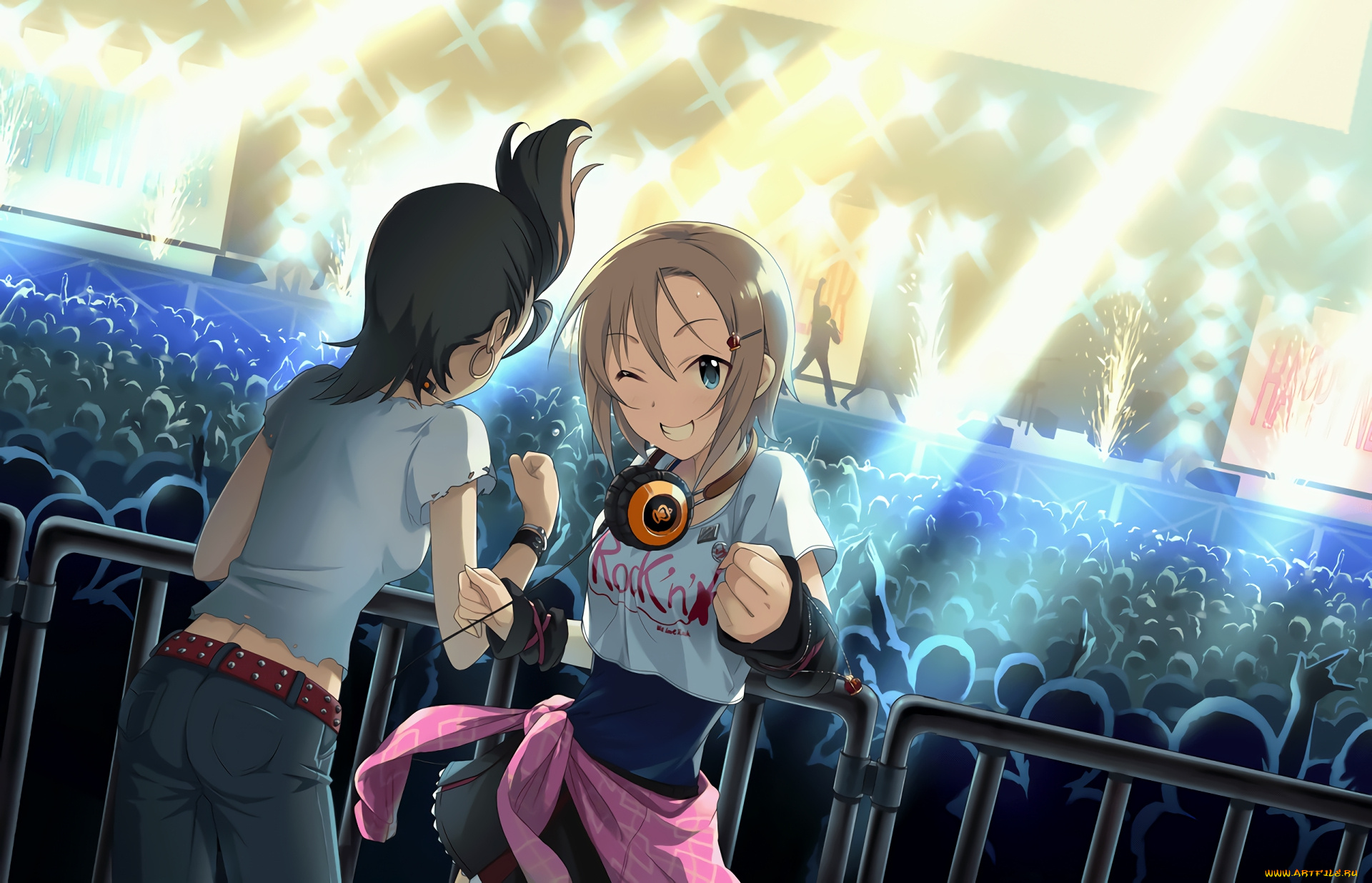 аниме, idolm@ster, фон, взгляд, девушка