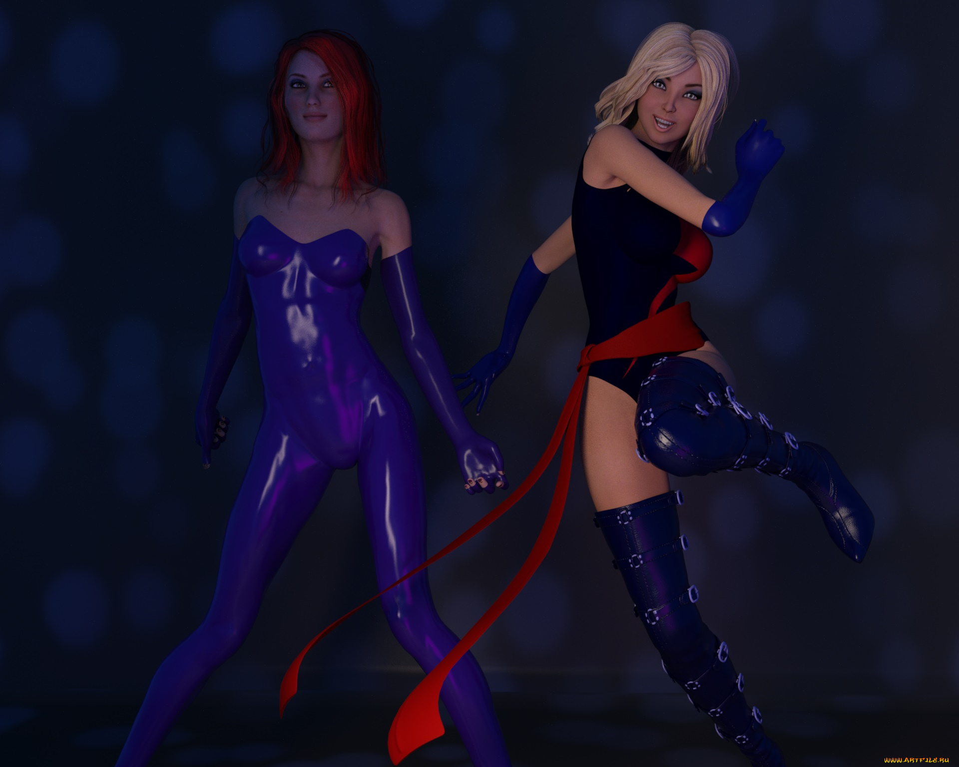 3д, графика, люди, , people, девушки, взгляд, фон