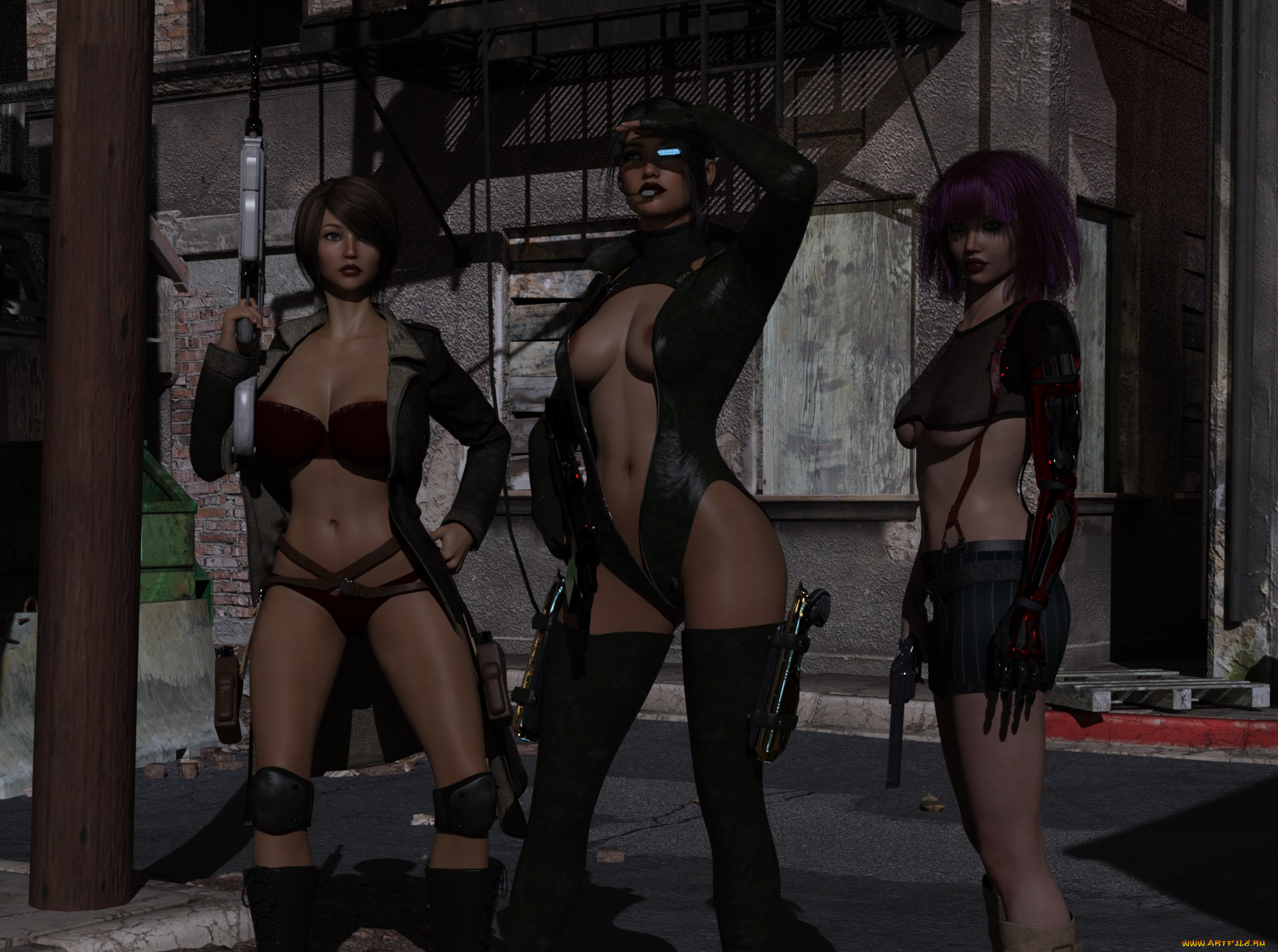 3д, графика, люди, , people, девушки, взгляд, фон