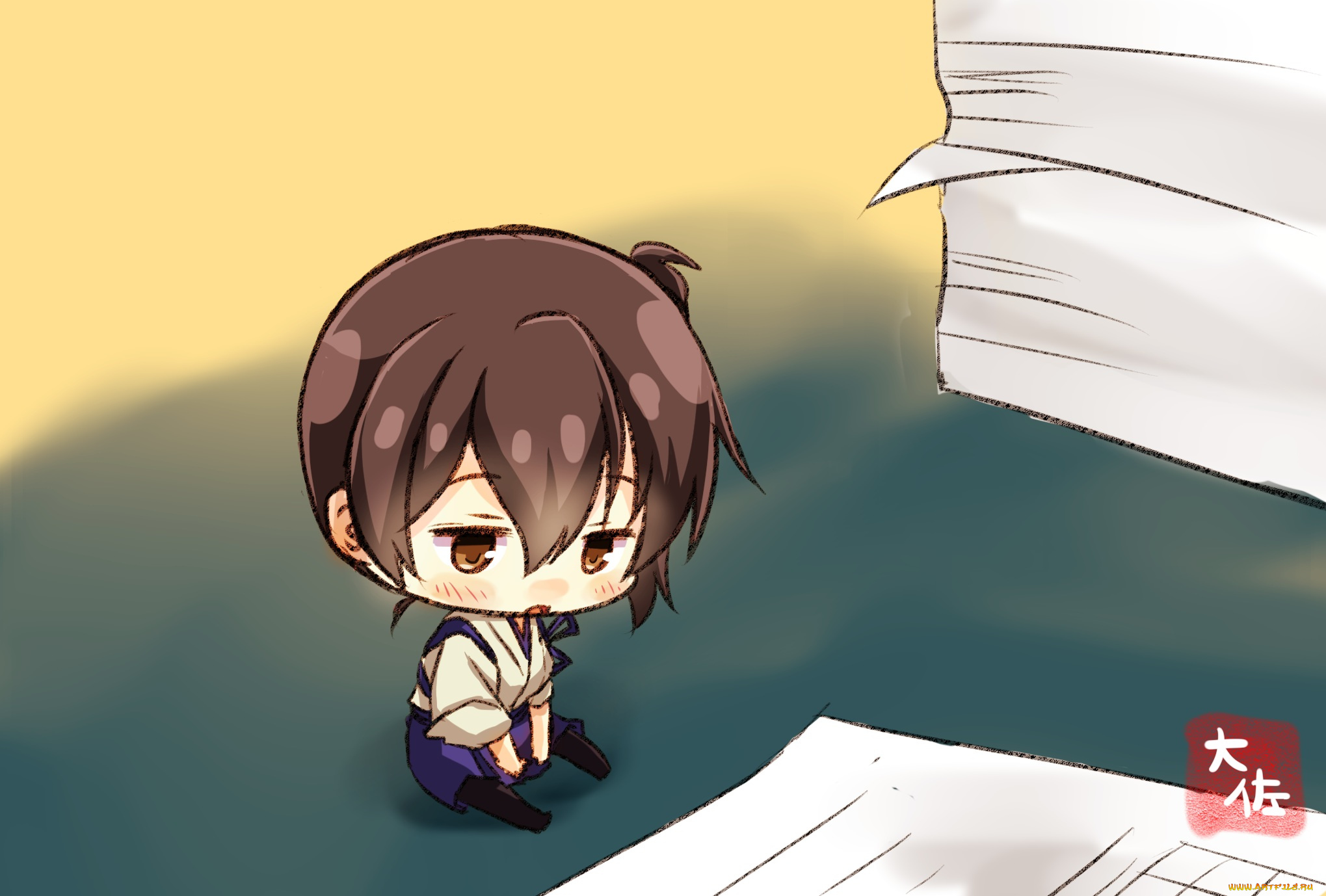 аниме, kantai, collection, kaga