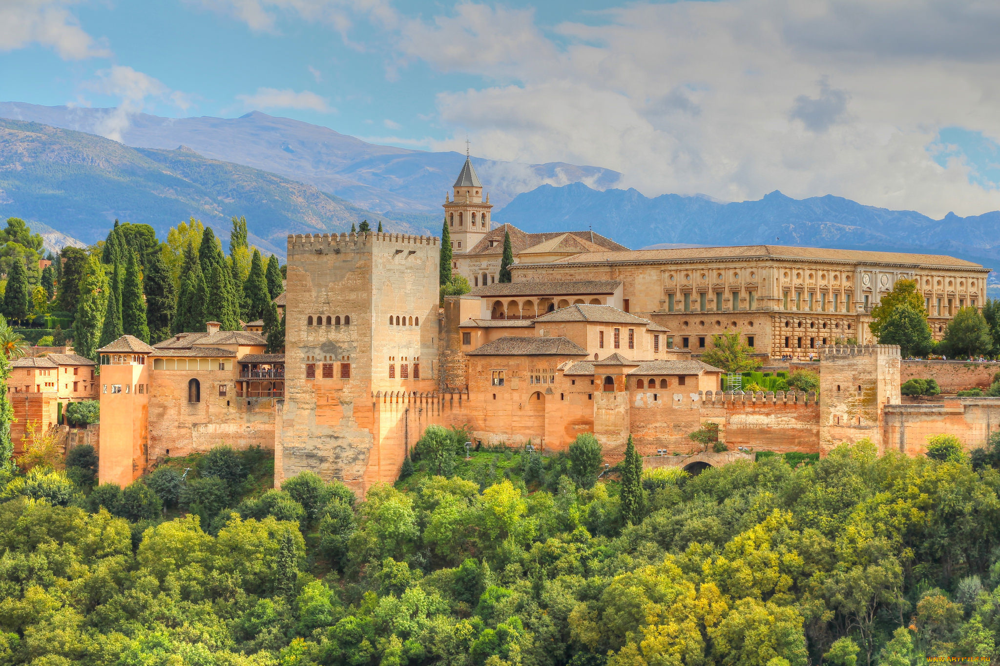 alhambra, granada, andalusia, города, -, дворцы, , замки, , крепости, фортпост