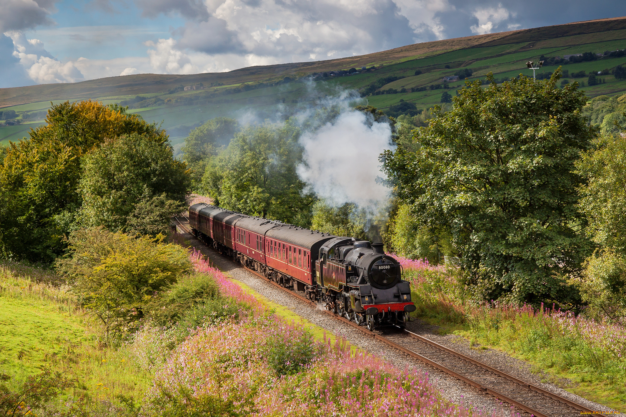 техника, паровозы, паровоз, рельсы