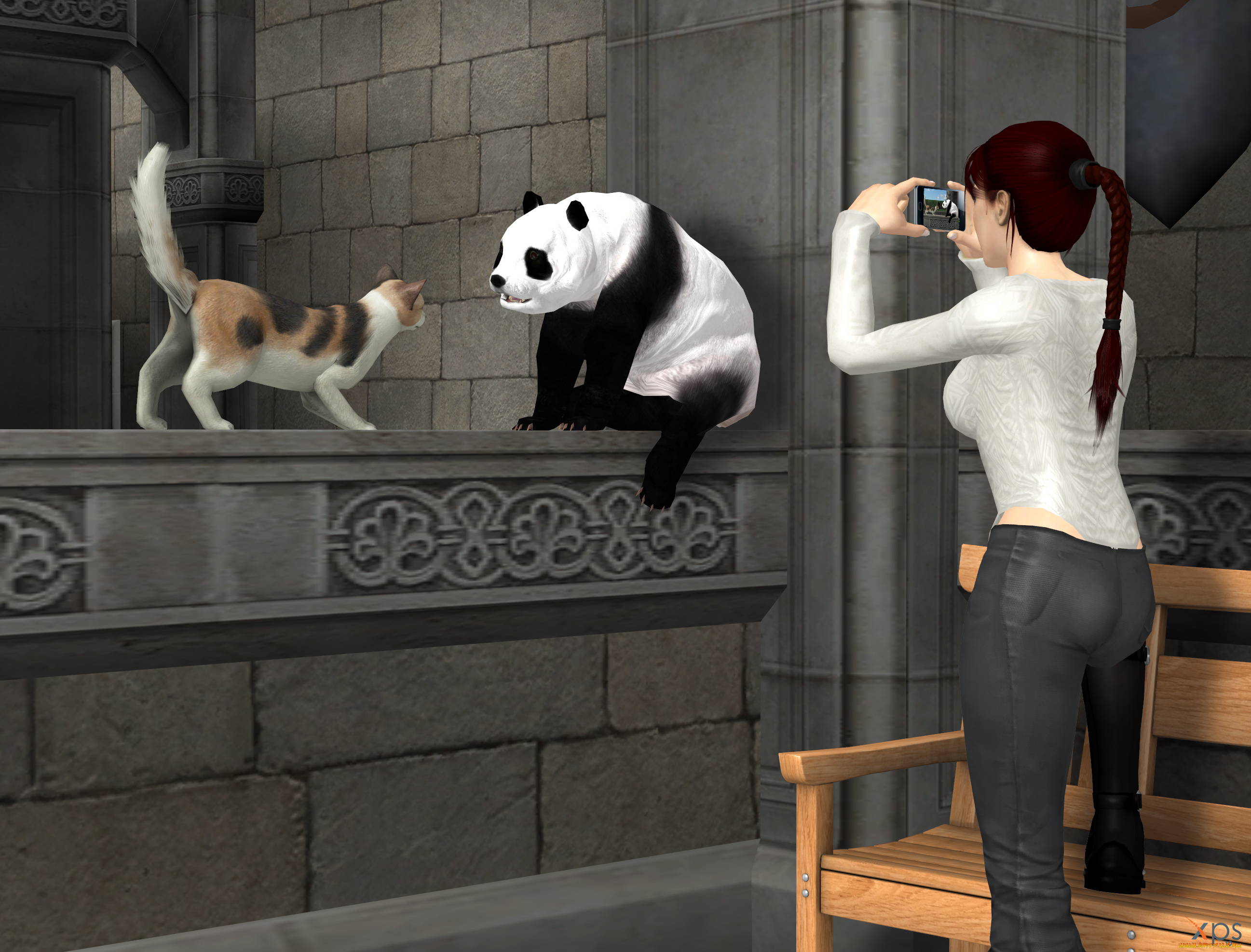 3д, графика, люди, и, животные, , people, and, animals, девушка, взгляд, фон