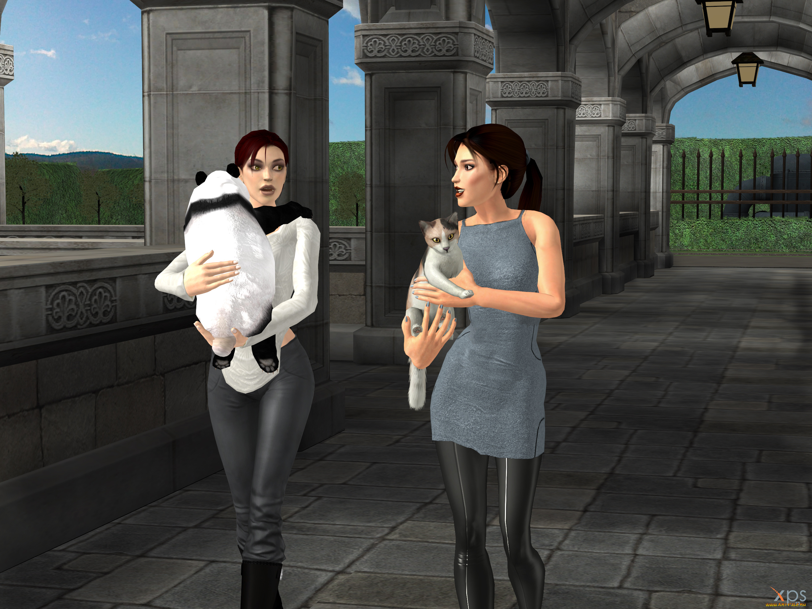 3д, графика, люди, и, животные, , people, and, animals, девушки, фон, взгляд