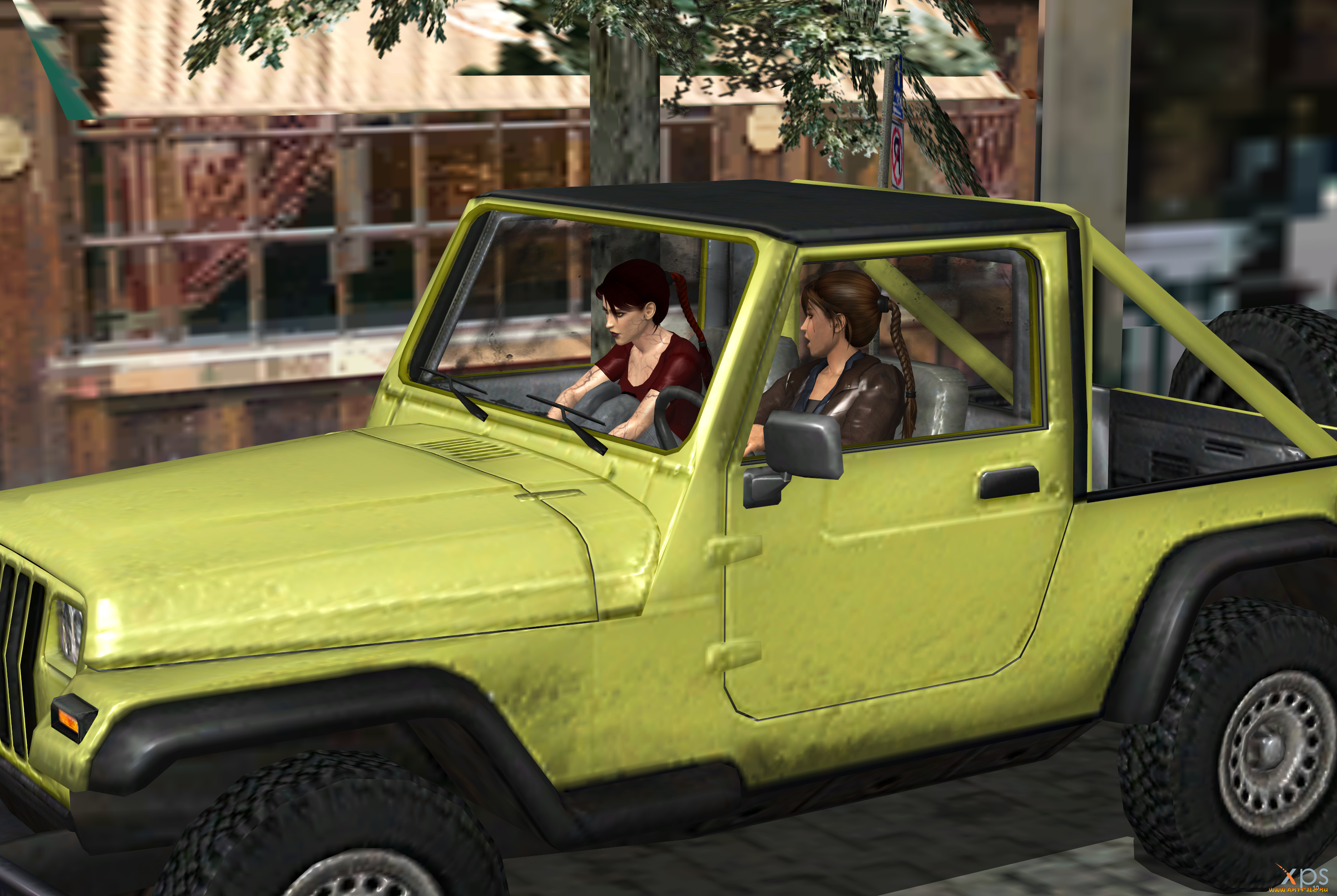 3д, графика, люди-авто, мото, , people-, car, , , moto, девушки, взгляд, фон