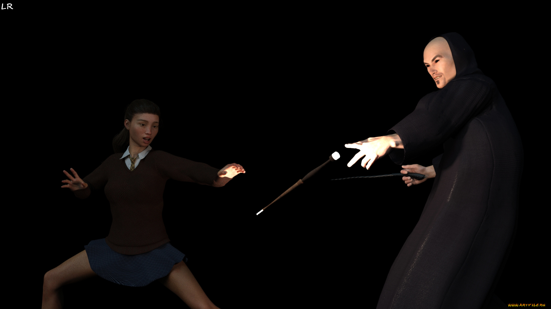 3д, графика, фантазия, , fantasy, девушка, взгляд, фон