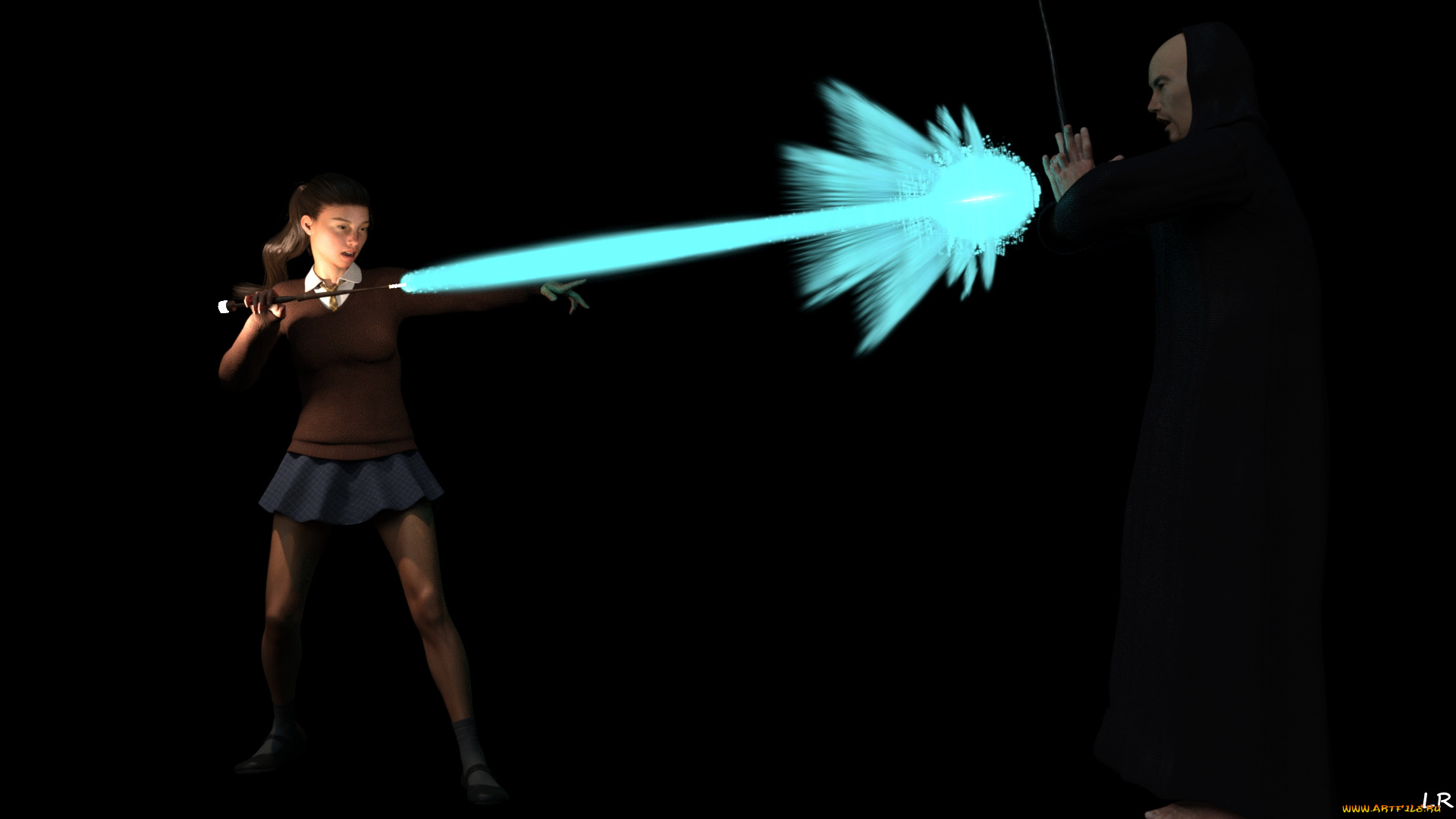 3д, графика, фантазия, , fantasy, девушка, взгляд, фон