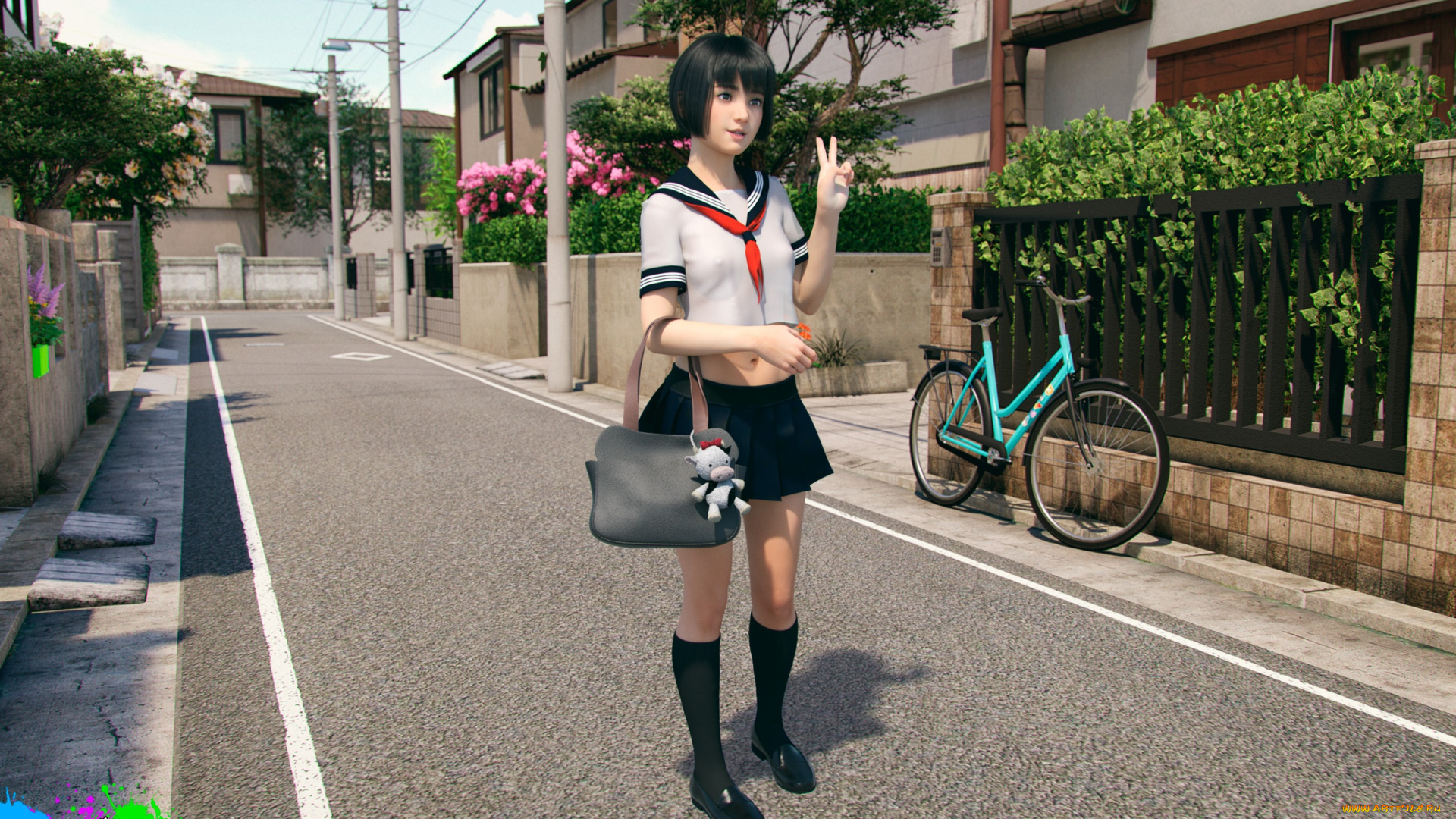 3д, графика, люди, , people, девушка, взгляд, фон