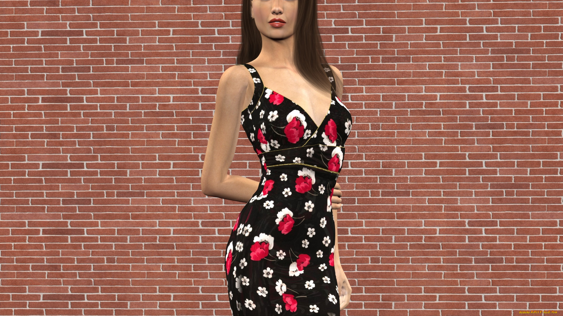 3д, графика, люди, , people, девушка, взгляд, фон