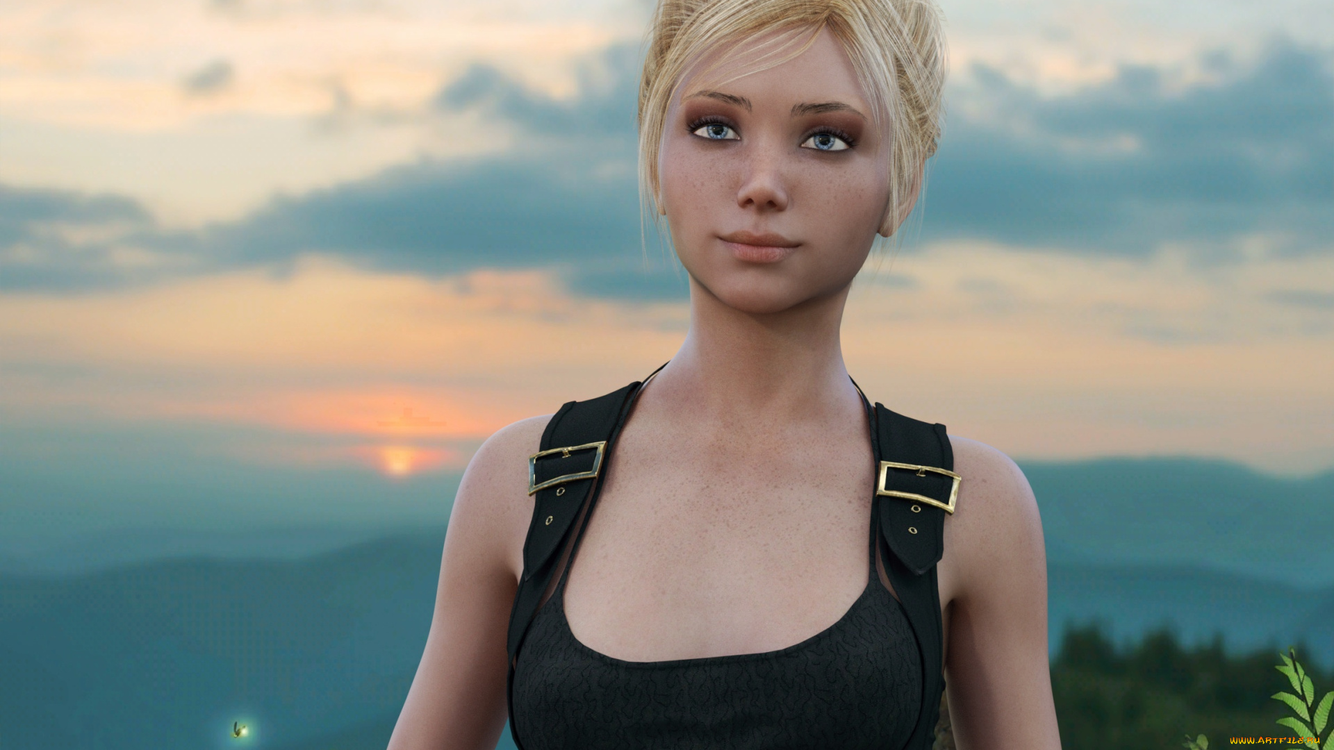 3д, графика, люди, , people, девушка, взгляд, фон