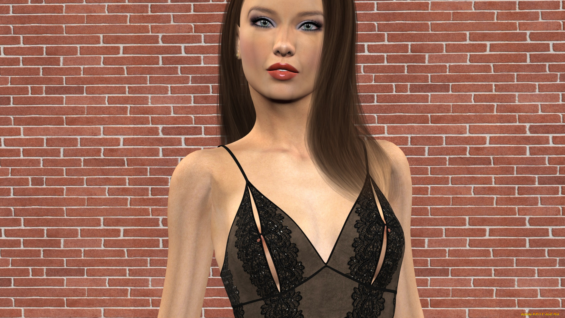 3д, графика, люди, , people, девушка, взгляд, фон