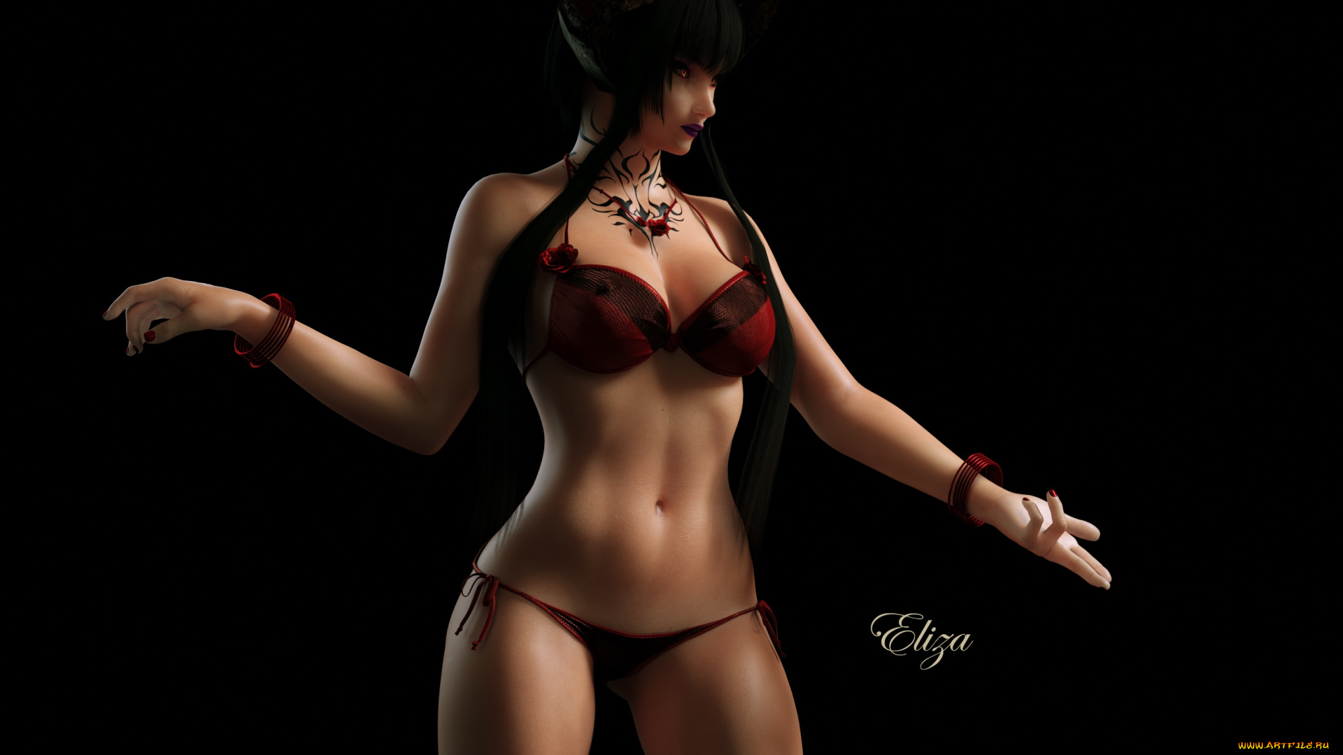 3д, графика, люди, , people, девушка, взгляд, фон