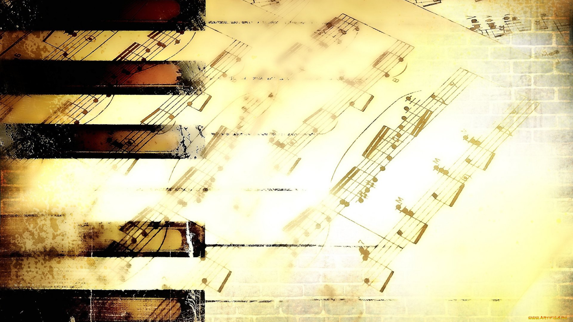 музыка, -другое, клавиши, ноты