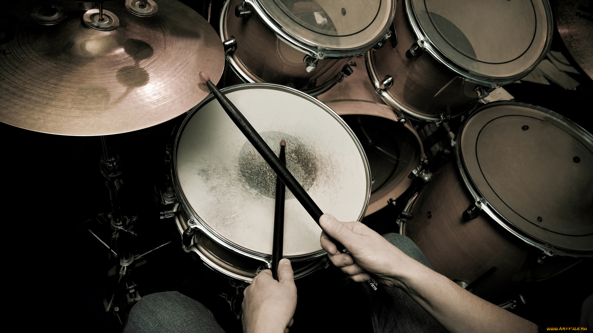 музыка, -музыкальные, инструменты, палочки, барабан, руки