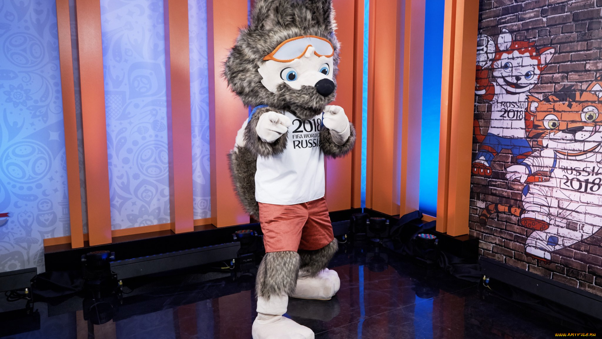 разное, -, другое, граффити, стена, забивака, волчонок, футбол