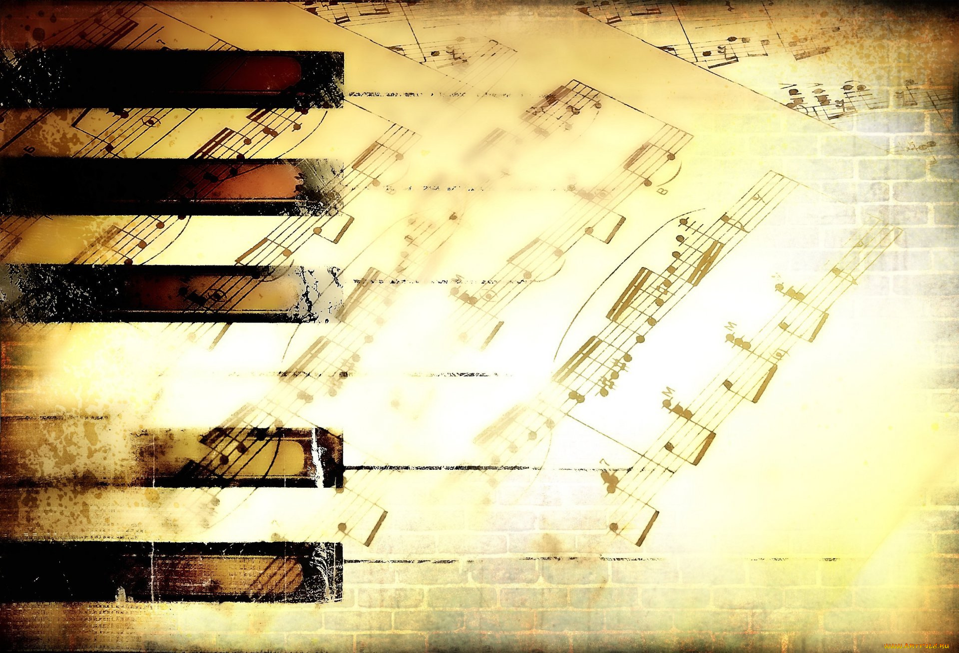 музыка, -другое, клавиши, ноты