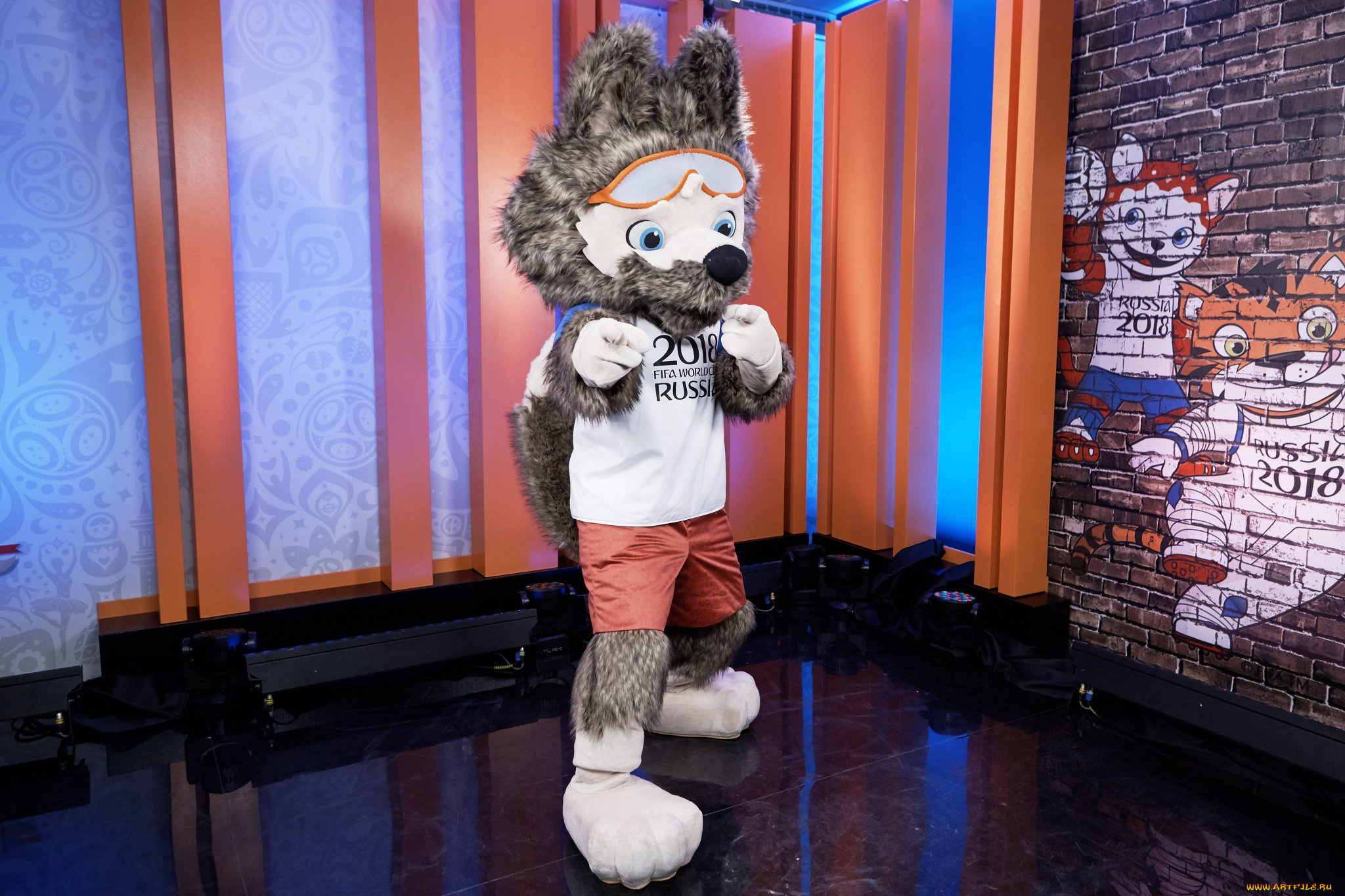 разное, -, другое, граффити, стена, забивака, волчонок, футбол